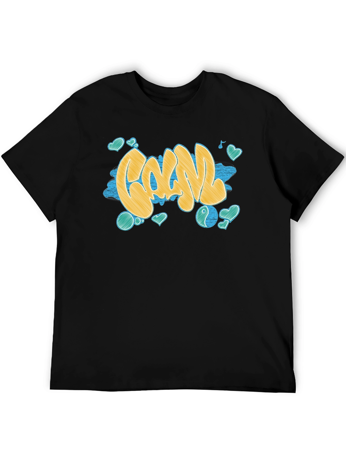 Black Cool Graffiti T-Shirt - Black view 5