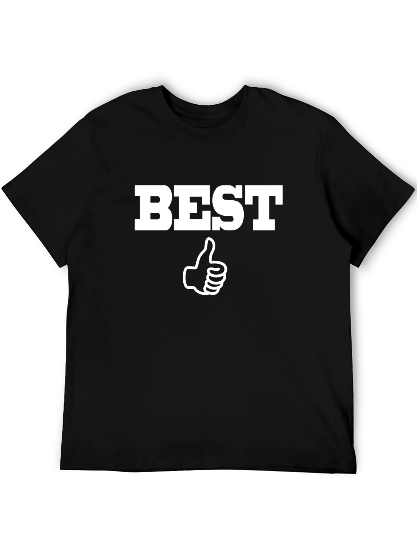 Black Best Thumbs Up Graphic Tee - Men's Black T-Shirt view 5