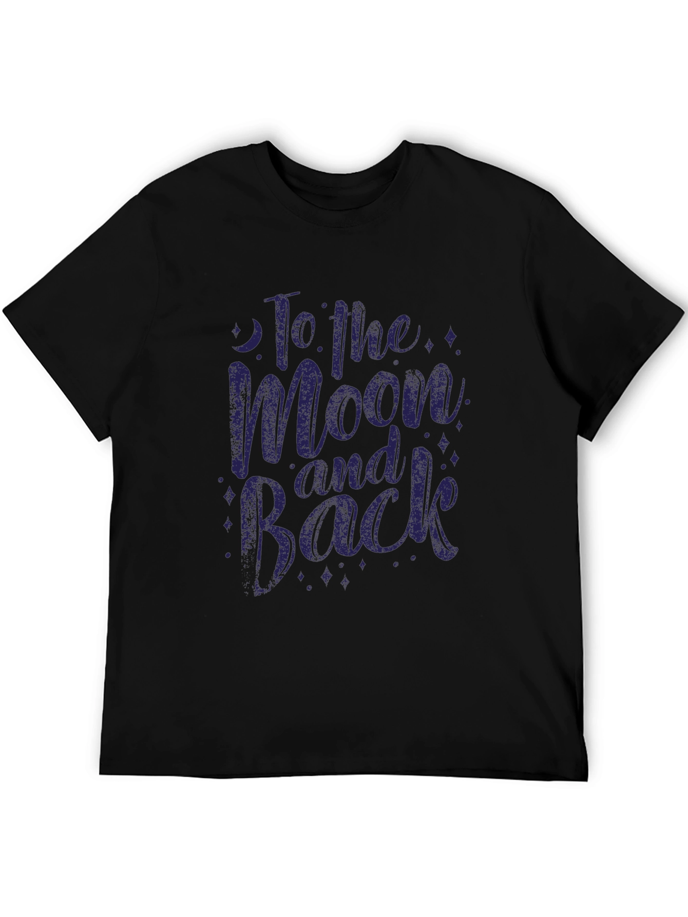 Black To the Moon and Back Graphic T-Shirt view 5
