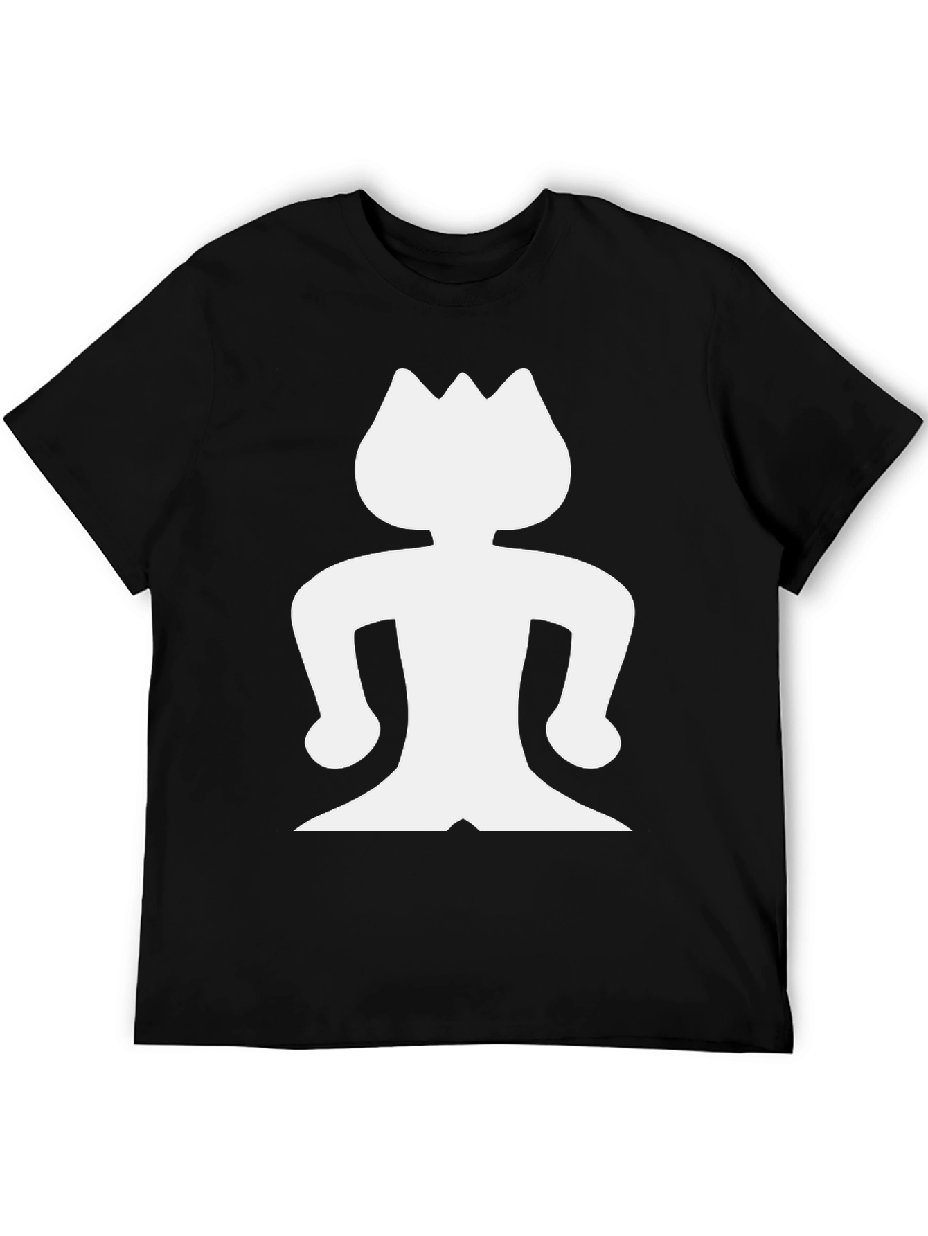 Black Abstract Crown Man Black Graphic Tee view 5