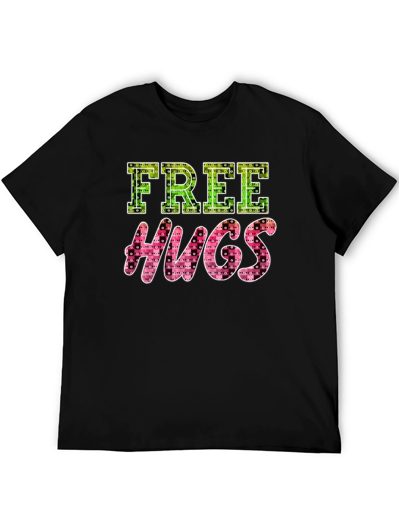 Black Free Hugs Graphic Tee view 5