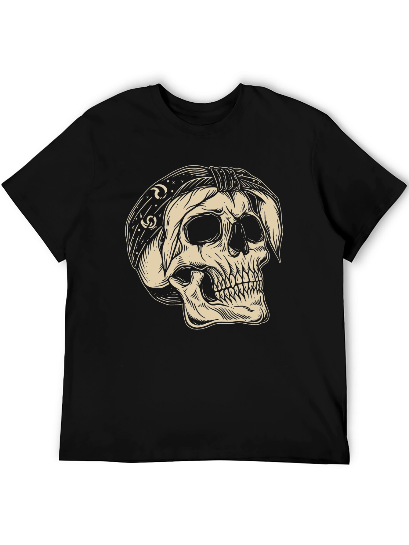 Black Skull Bandana Graphic T-Shirt view 5