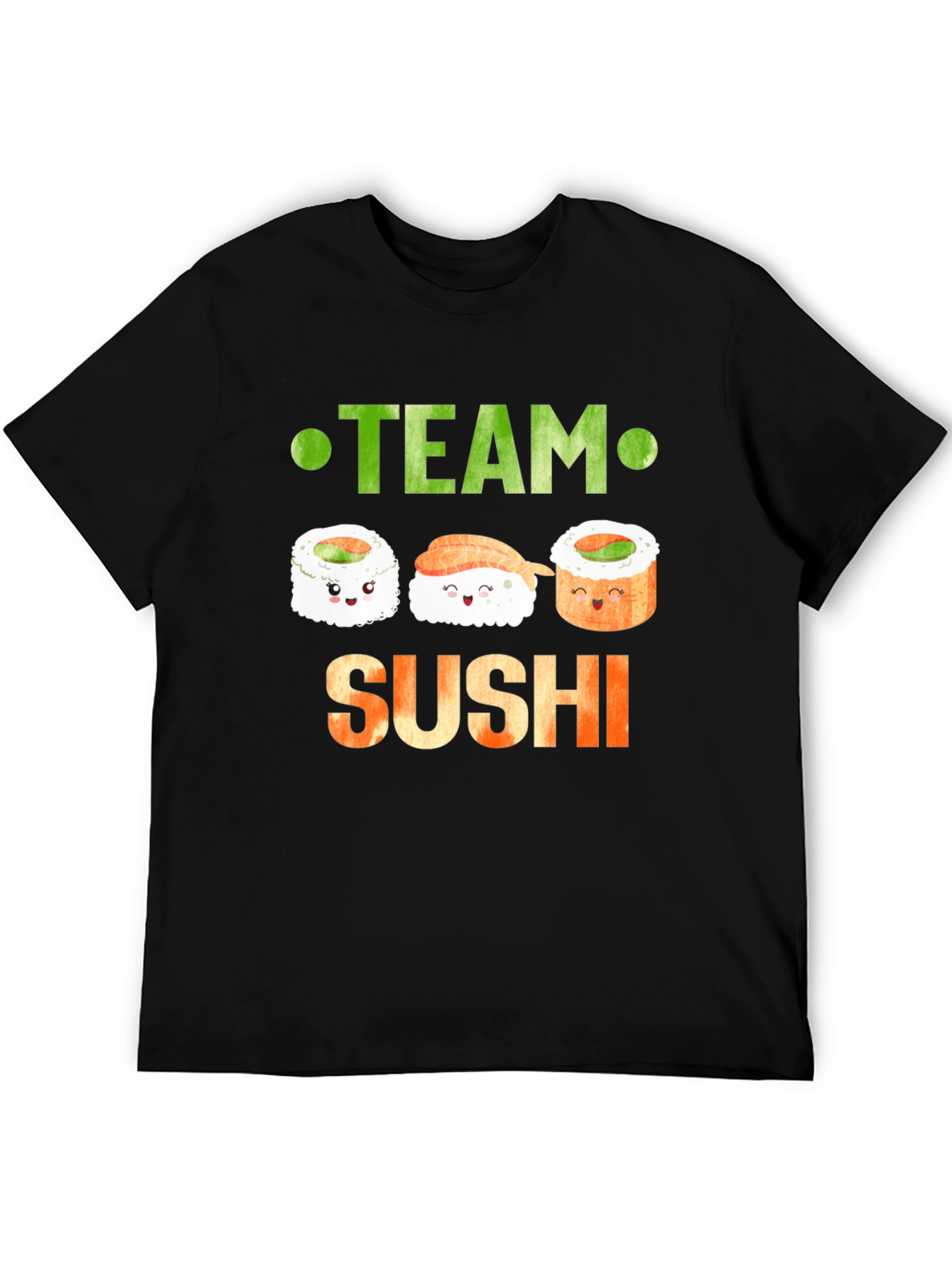 Black Team Sushi Graphic T-Shirt - Cute Sushi Lover Tee view 5