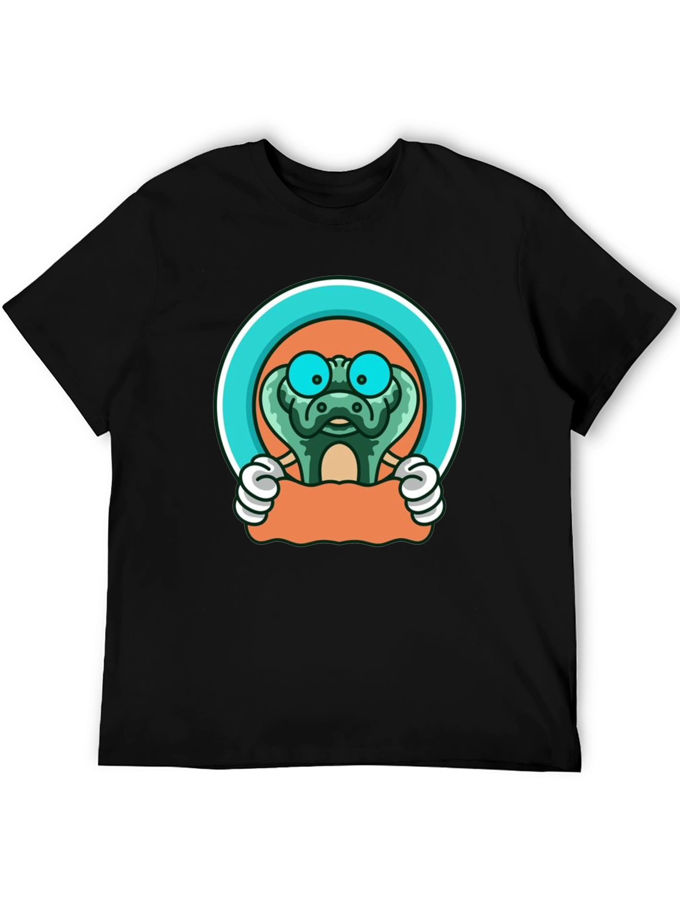 Black Cartoon Snake T-Shirt: Fun Graphic Tee view 5