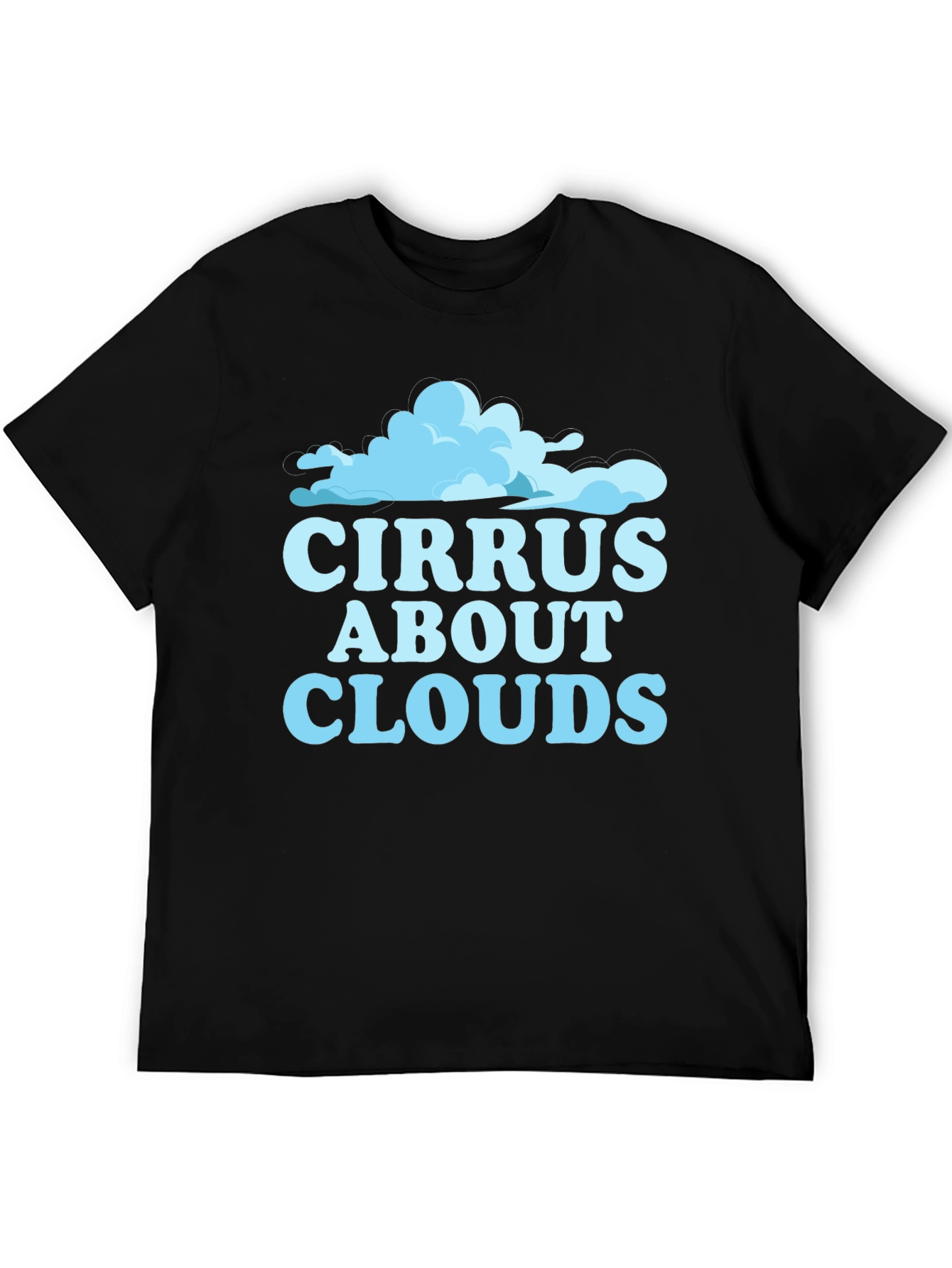 Black Cirrus About Clouds Graphic T-Shirt view 5