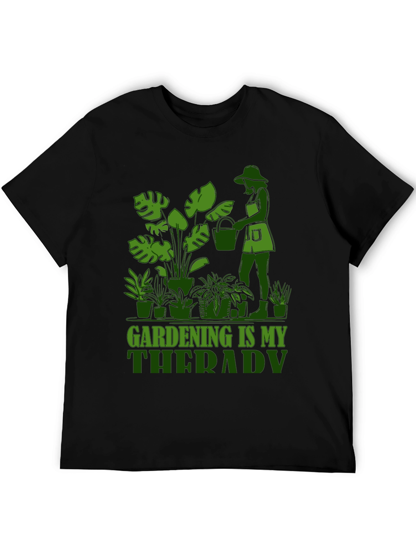 Black Gardening is My Therapy Graphic Tee view 5