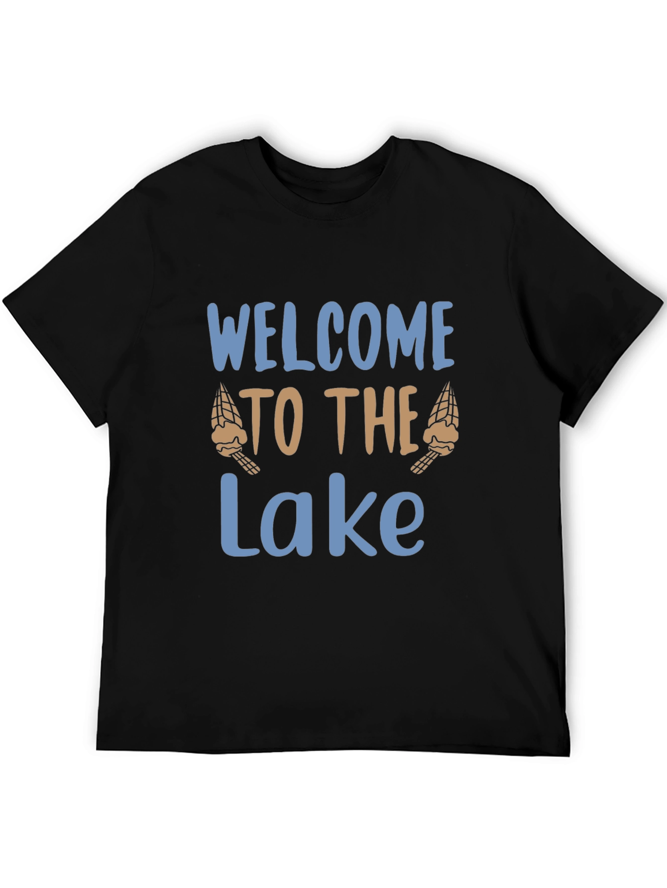 Black Welcome To The Lake Graphic T-Shirt view 5
