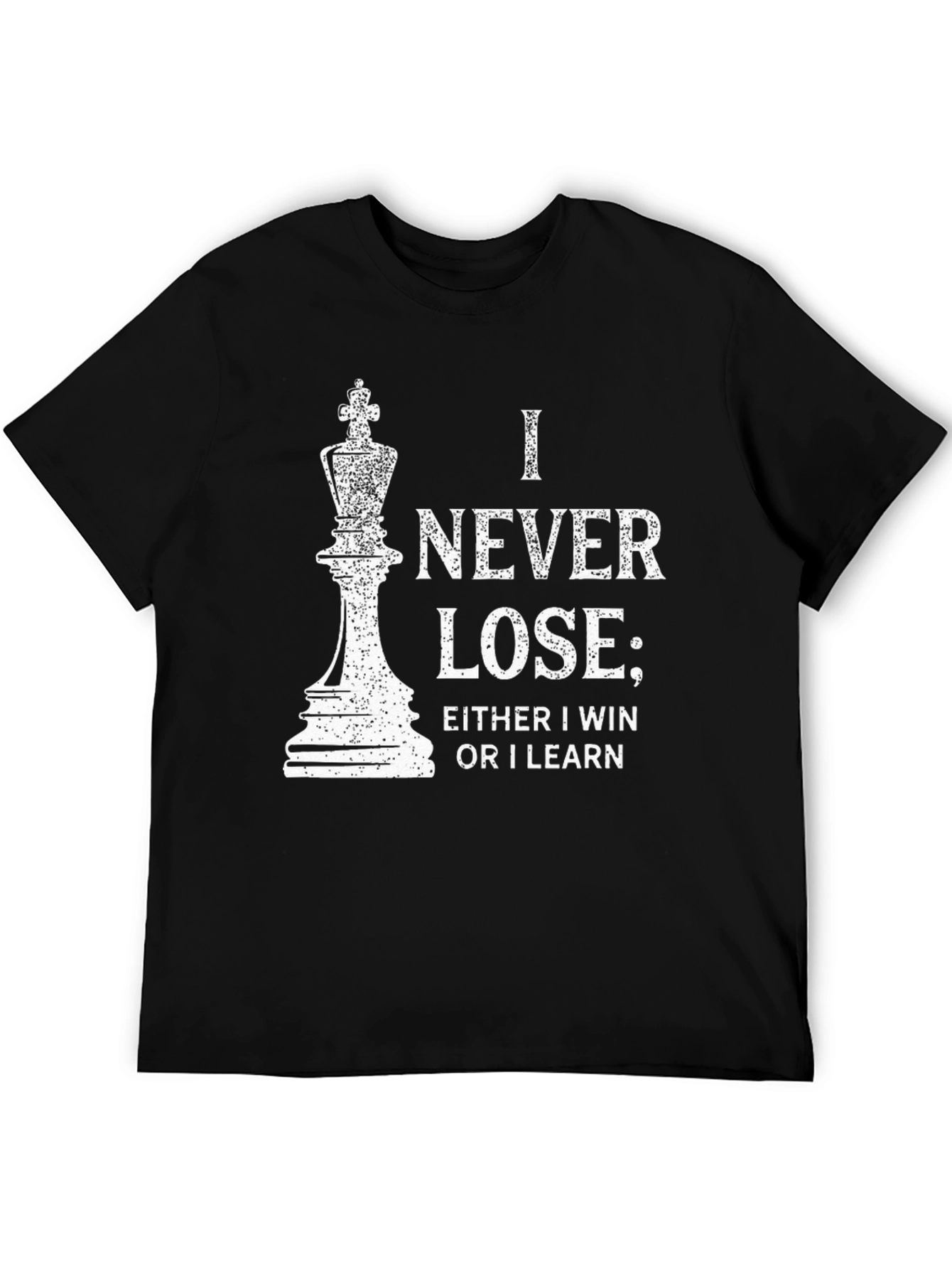 Chess King I Never Lose T-Shirt - Black - 5