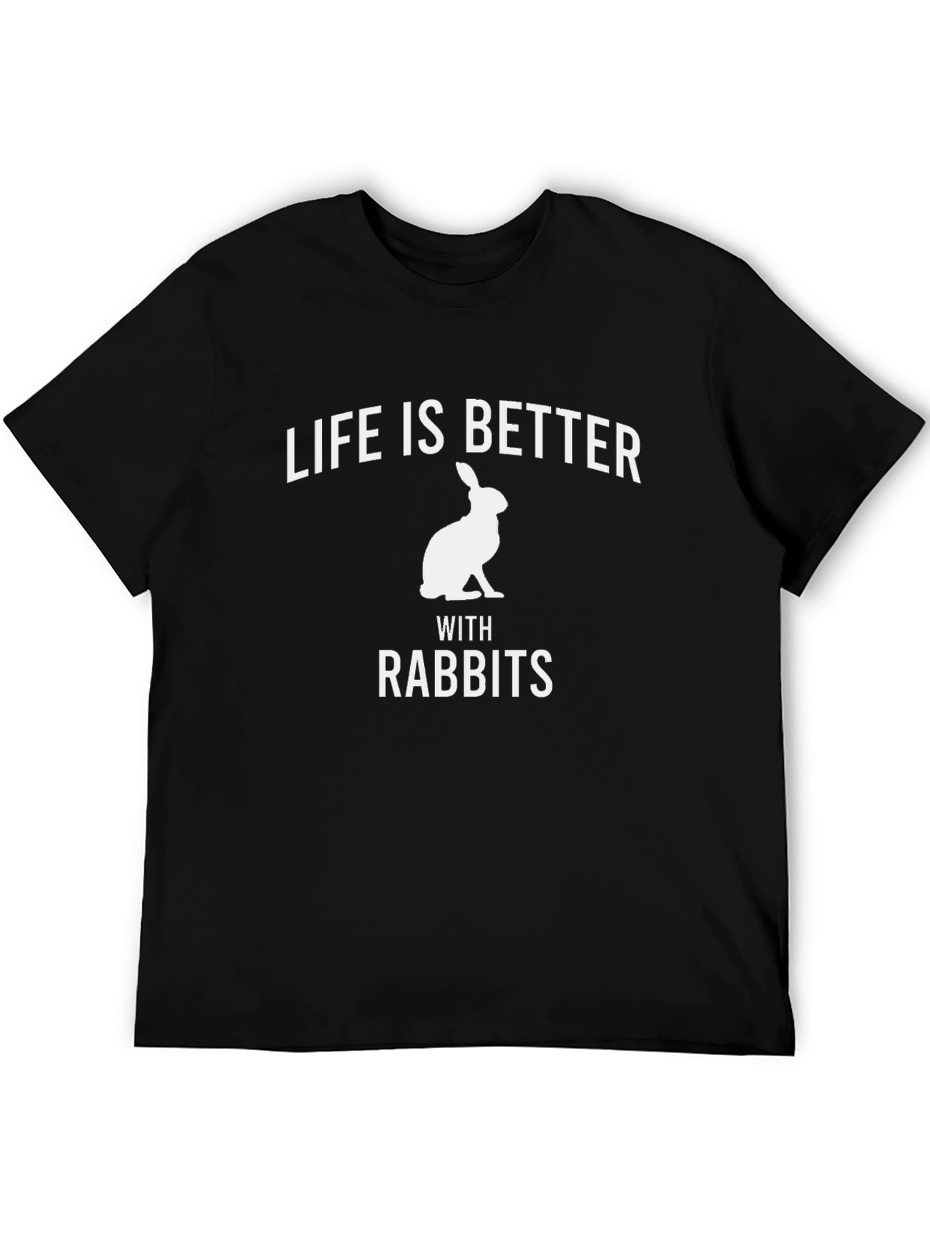 Black Life is Better with Rabbits T-Shirt view 5