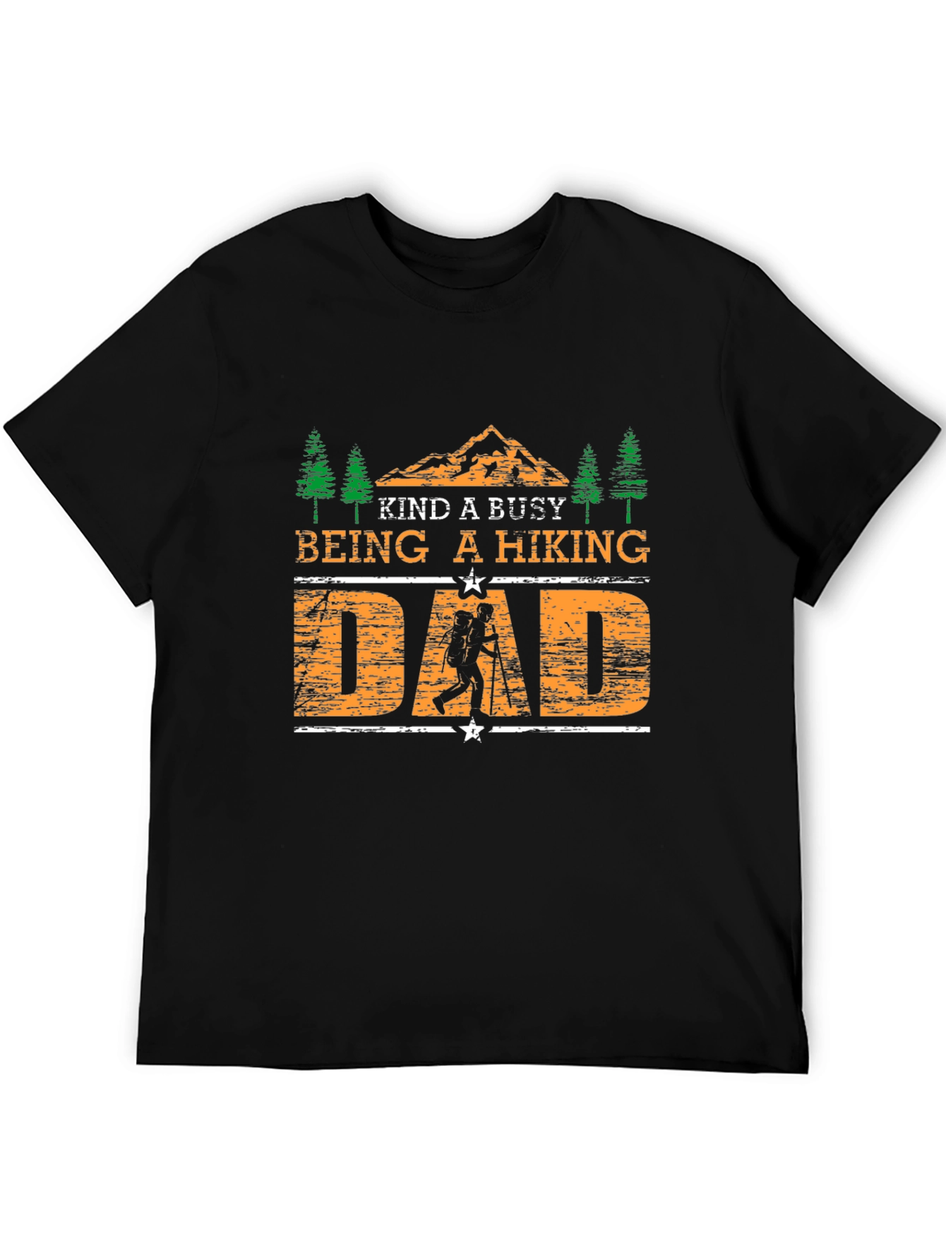 Black Hiking Dad T-Shirt - Outdoor Adventure Apparel view 5