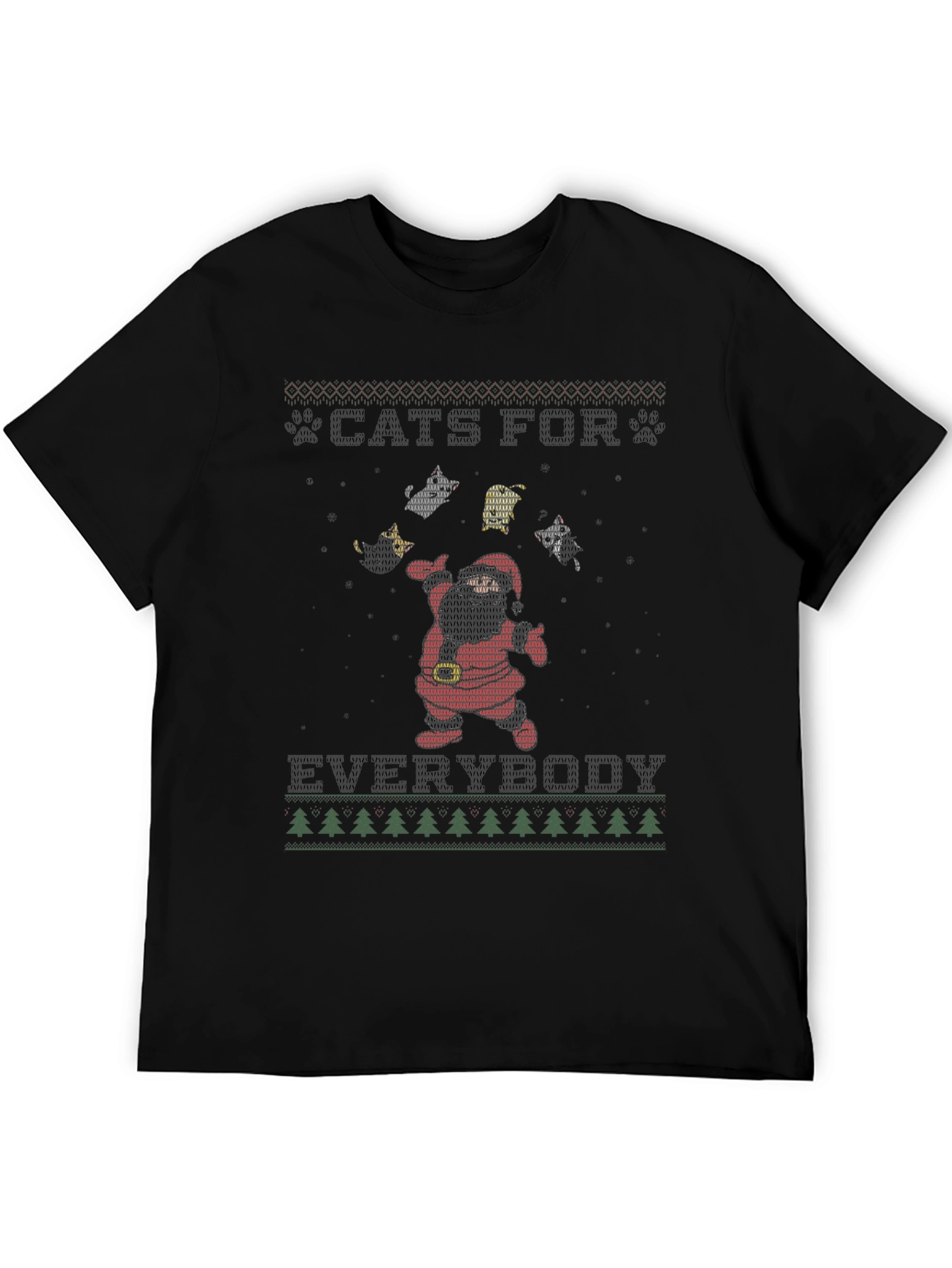 Black Cats For Everybody Holiday T-Shirt view 5