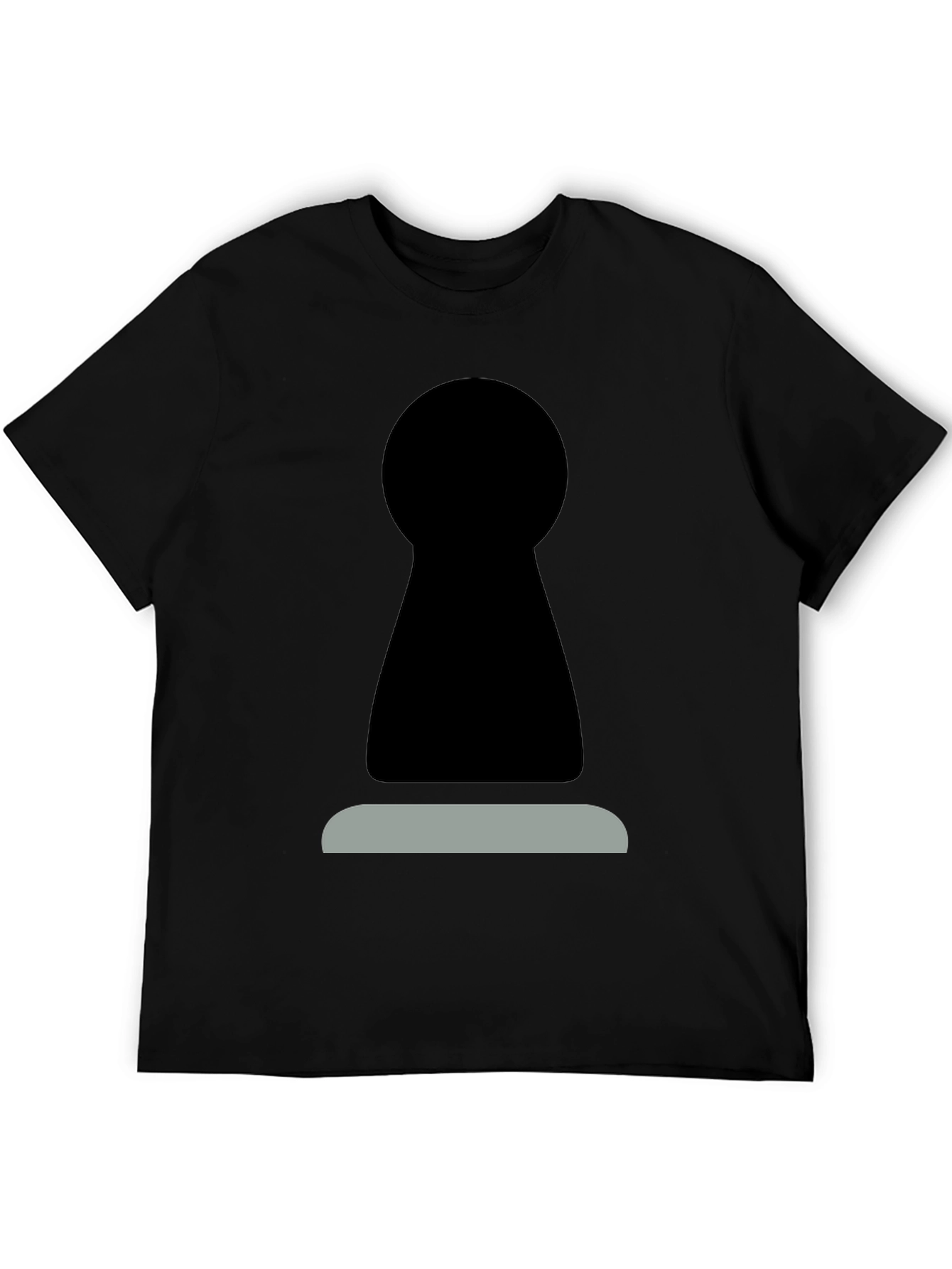 Black Abstract Keyhole Graphic Tee - Modern Style view 5