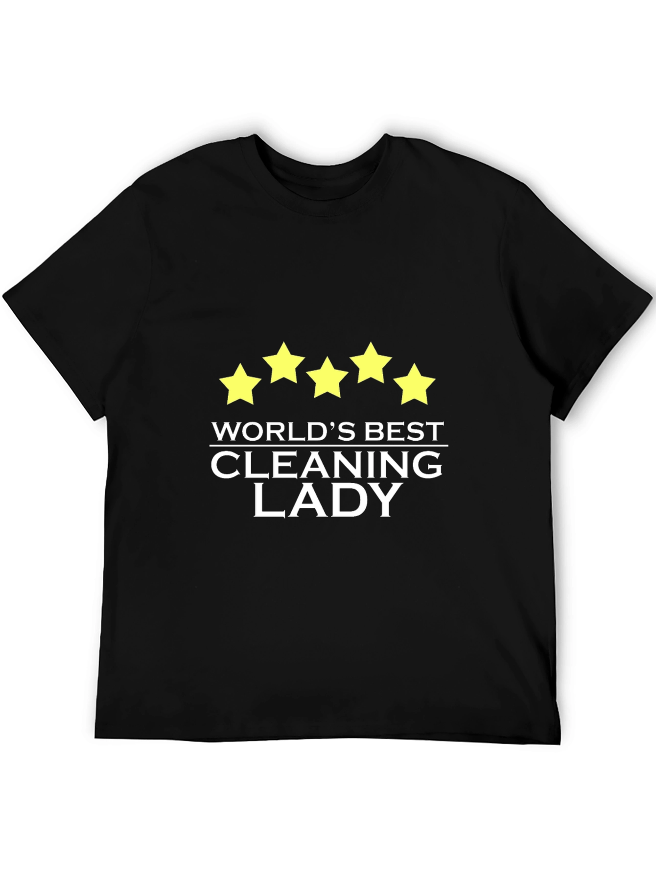 Black World's Best Cleaning Lady T-Shirt - Funny Gift view 5
