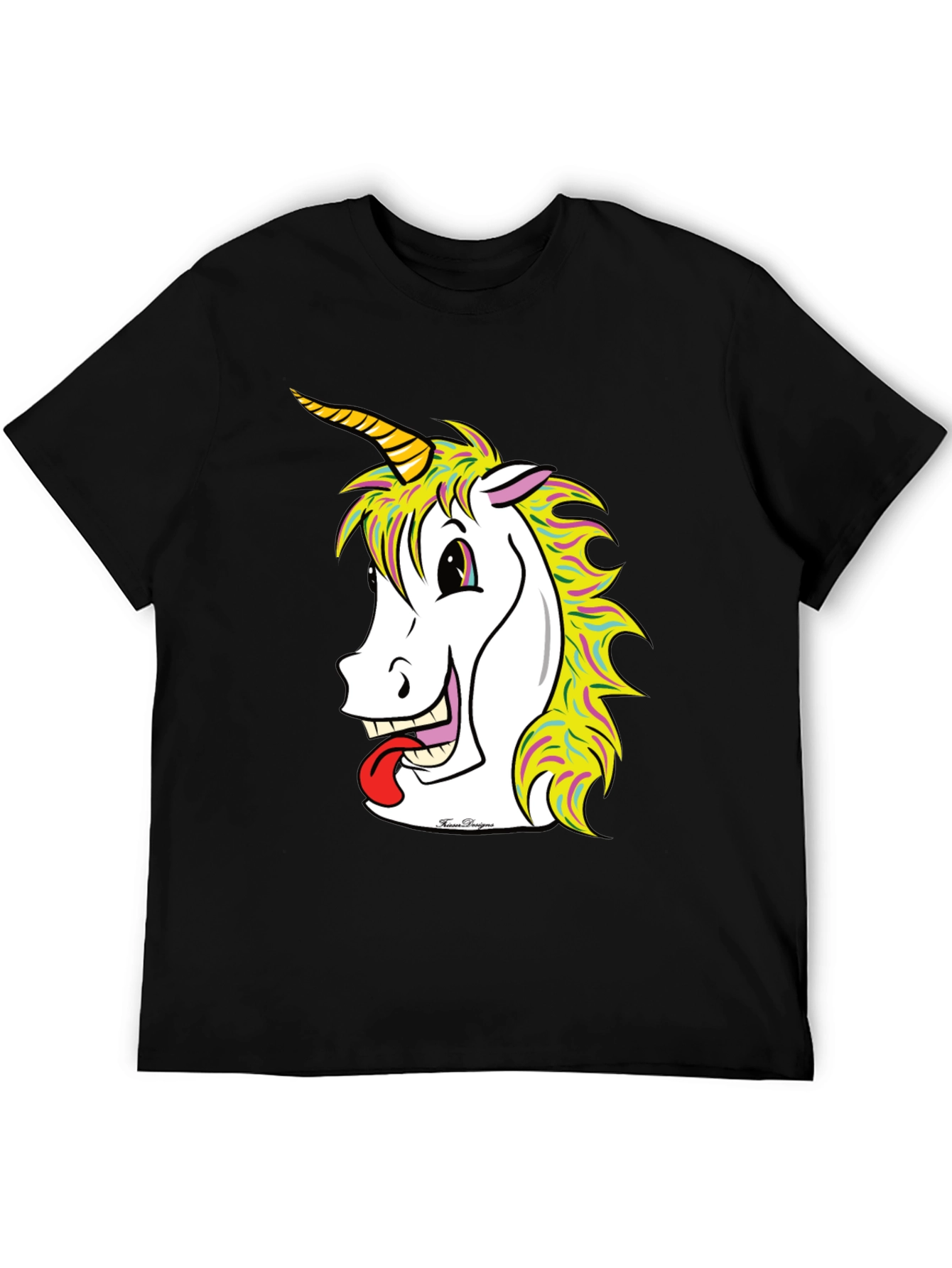 Black Unicorn Graphic Tee - Men's Black T-Shirt view 5