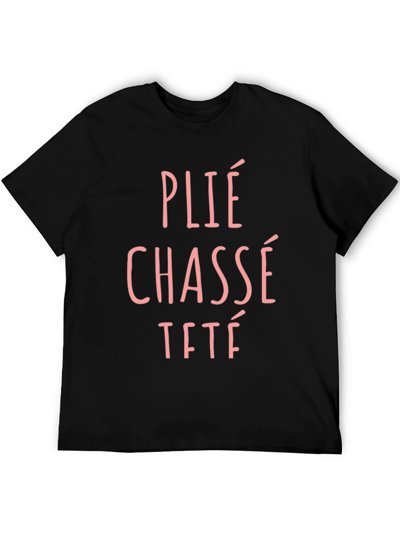 Black Ballet Moves Graphic T-Shirt - Plie, Chasse, Tete view 5