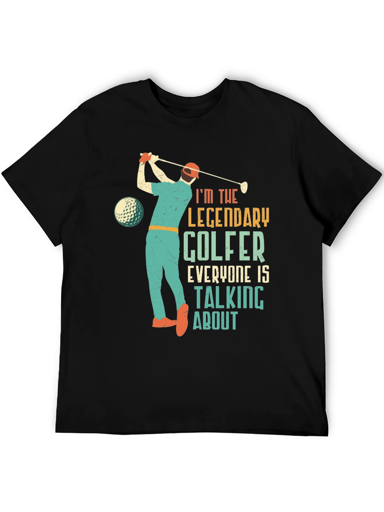 Black Legendary Golfer Graphic Tee view 5