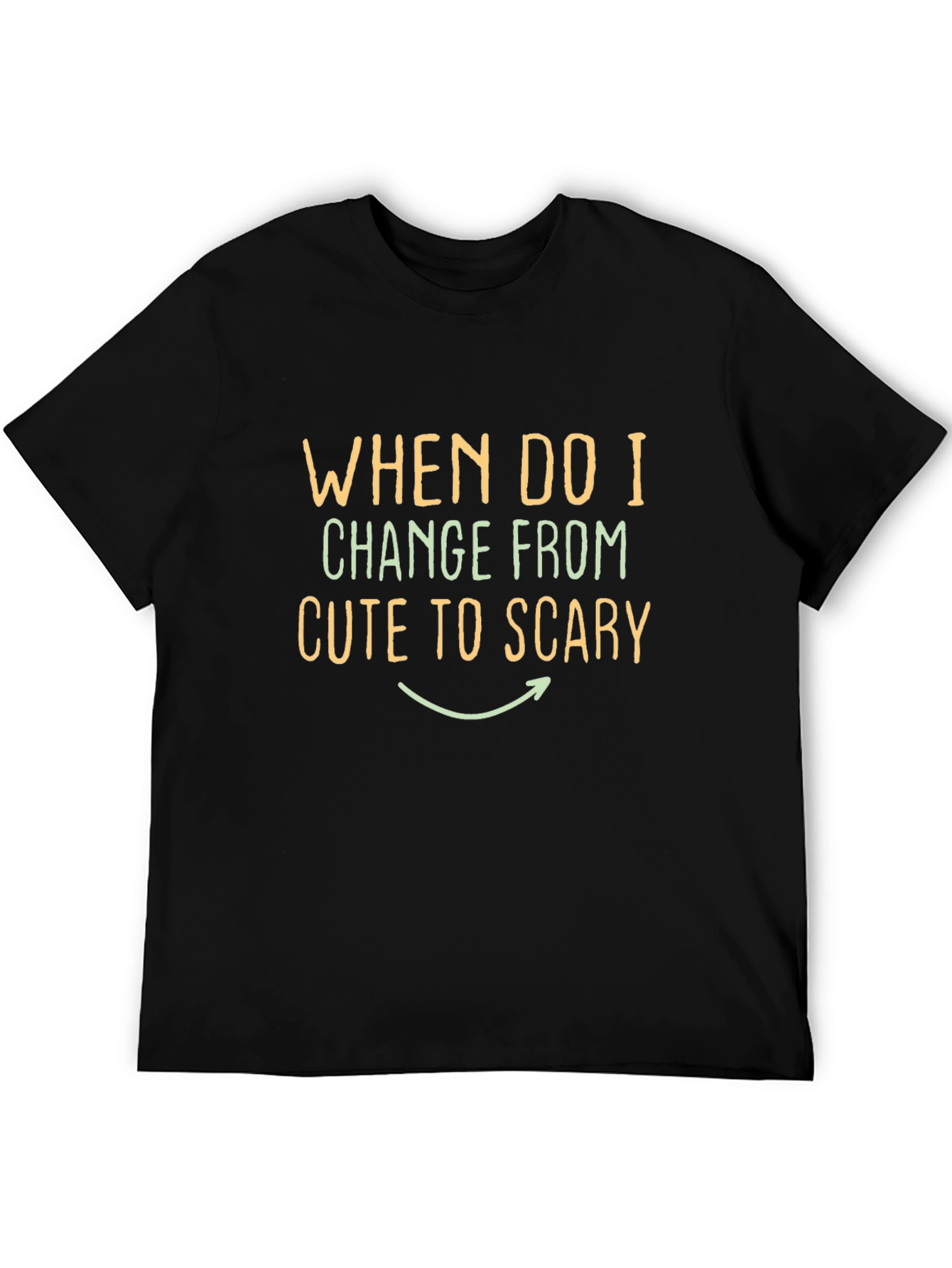 Black Cute to Scary Graphic Tee view 5