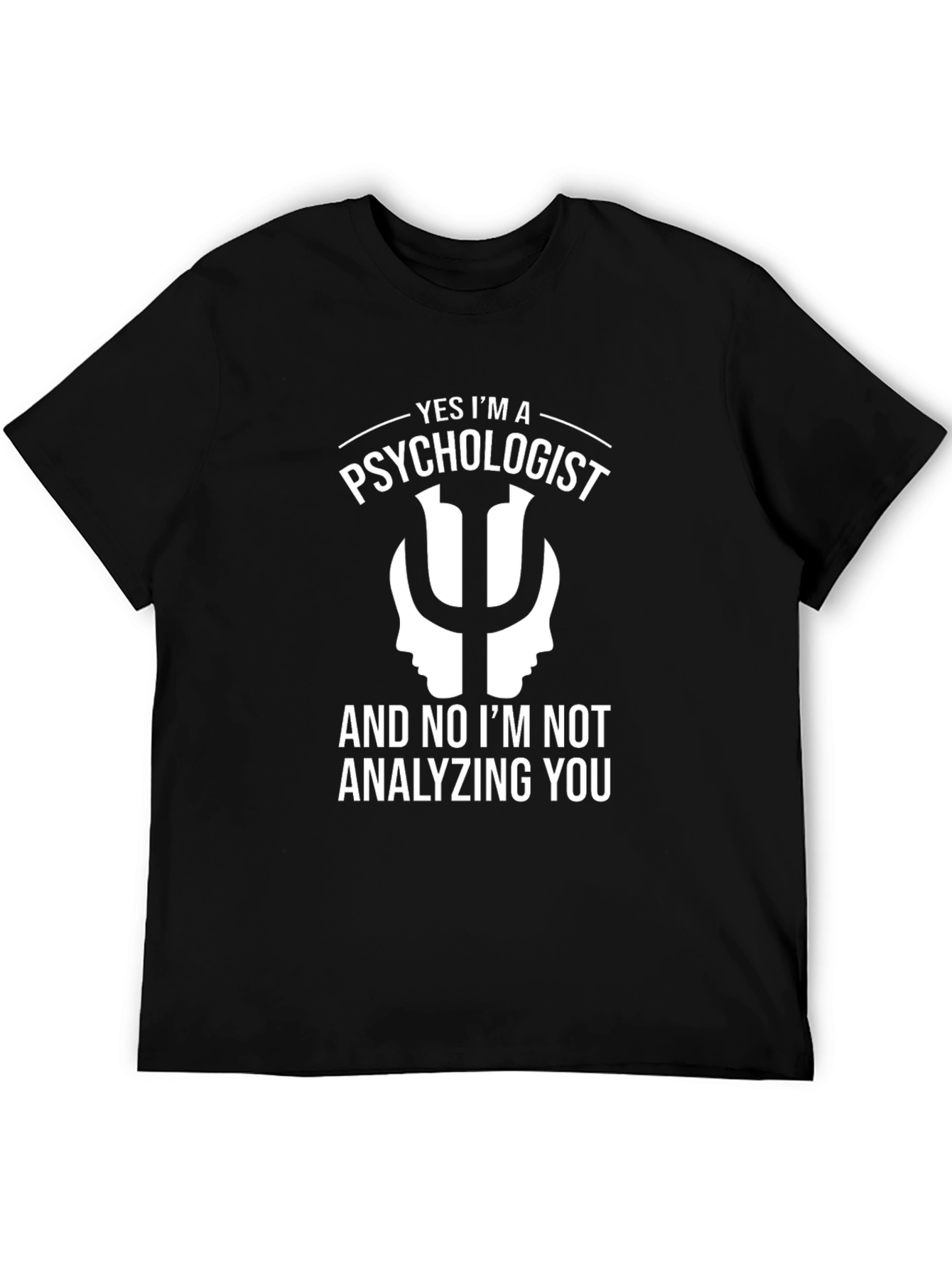 Black Psychologist Novelty Graphic Tee - Black view 5