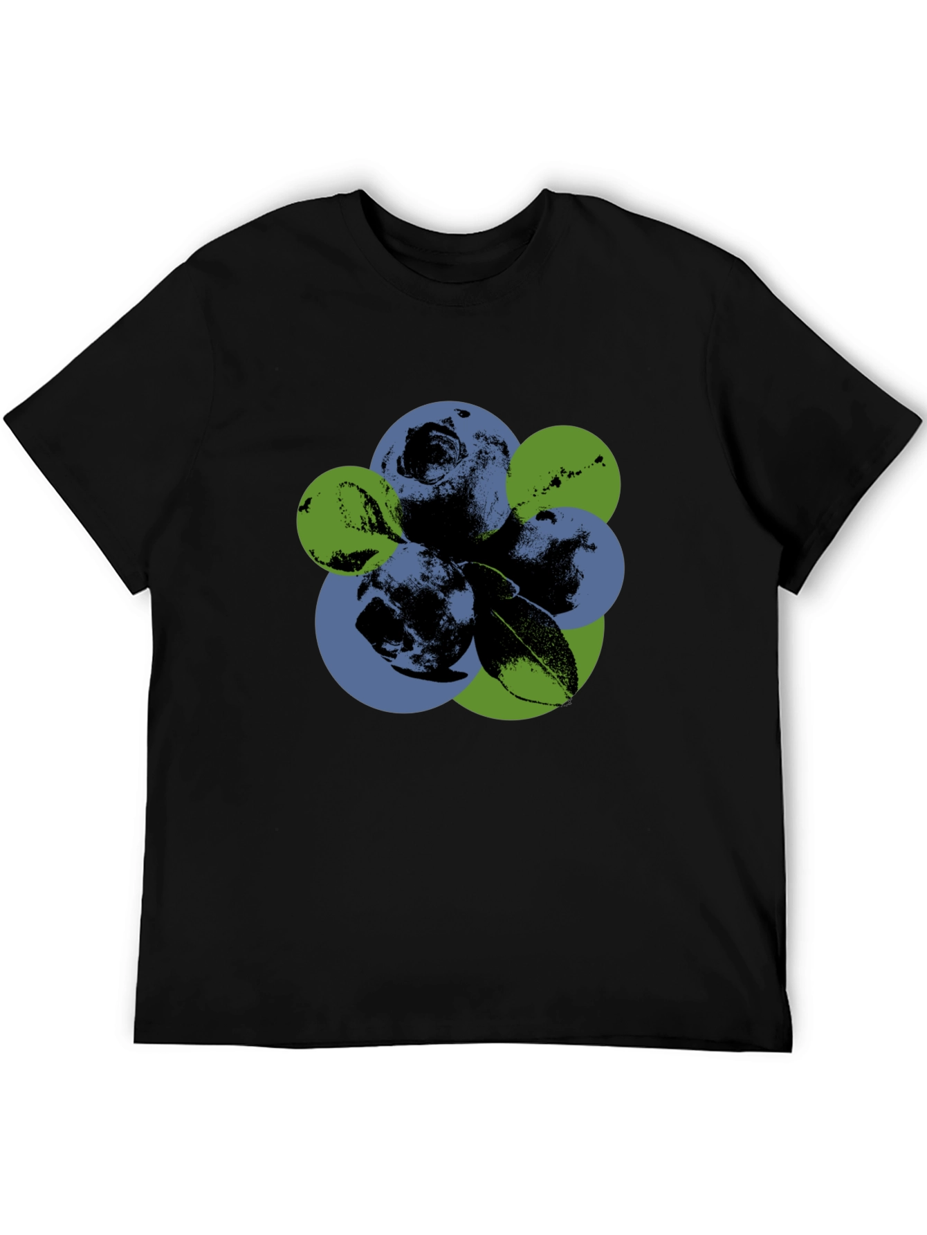 Black Abstract Blueberry Graphic T-Shirt view 5