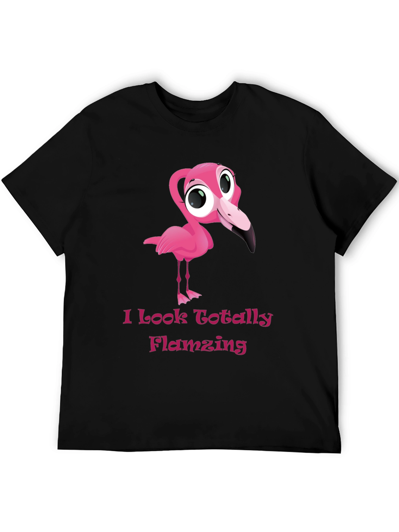 Black Flamingo Graphic Tee - Totally Flamazing T-Shirt view 5