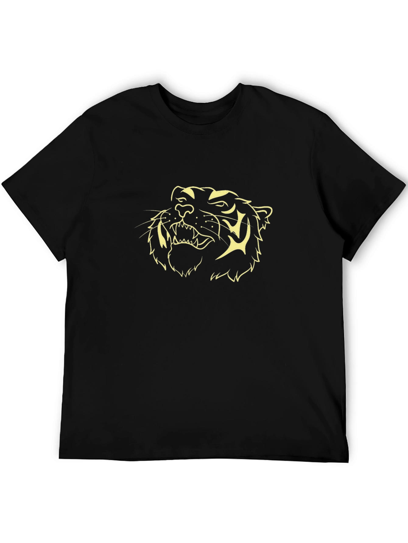 Black Black Tiger Graphic Tee - Cool Casual Style view 5