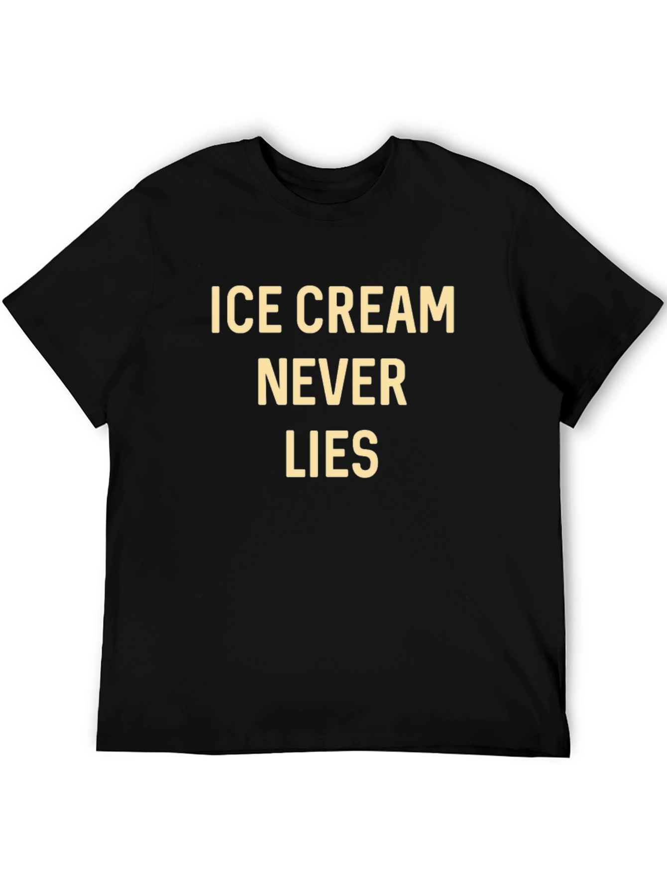 Black Ice Cream Never Lies Graphic Tee - Soft Cotton Shirt view 5