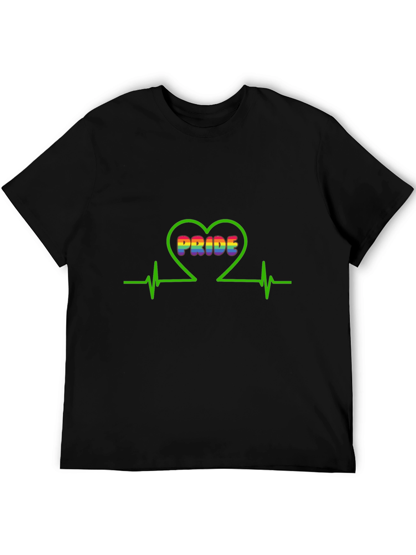 Black Pride Heartbeat Graphic Tee - Black view 5