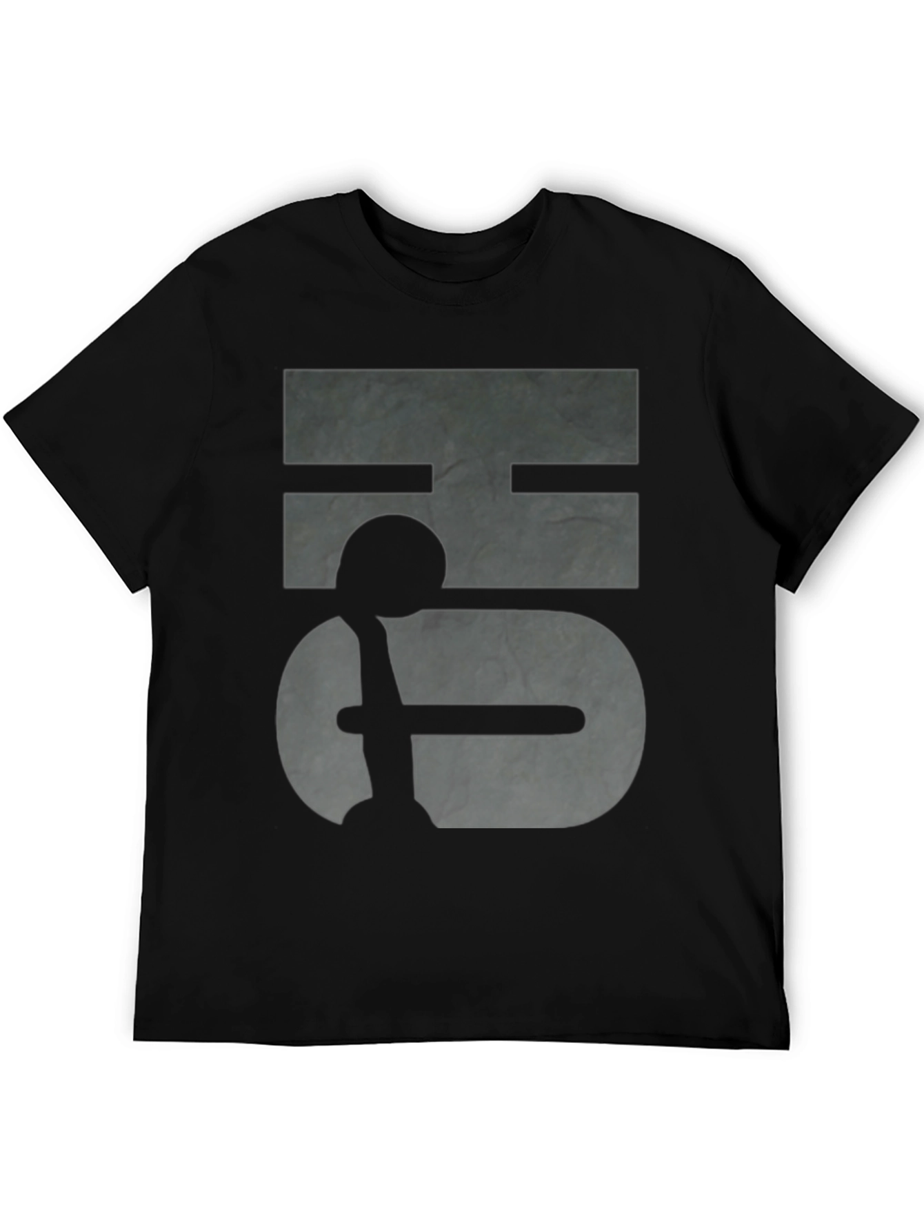 Black Abstract Graphic Print Black T-Shirt view 5