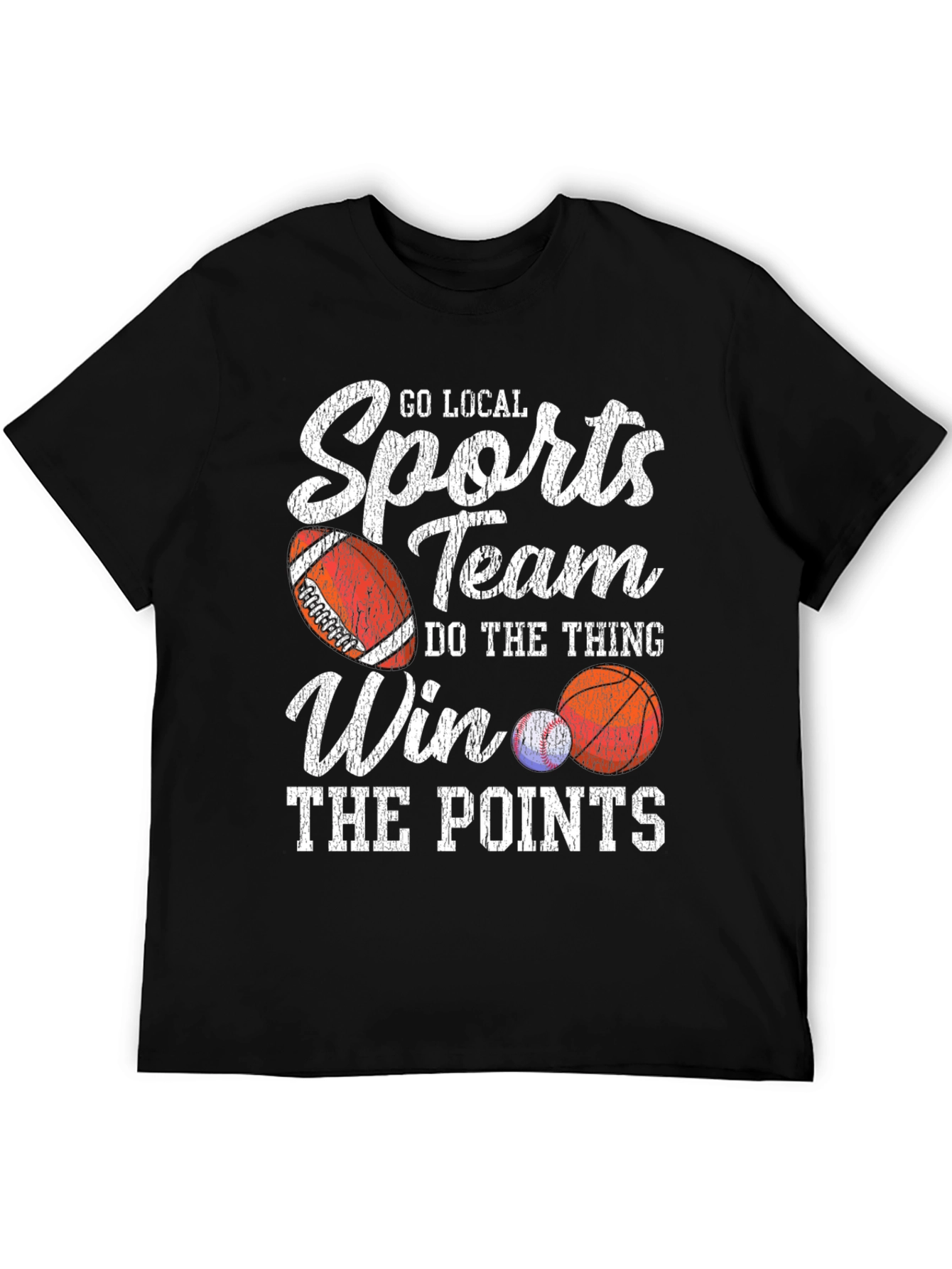Black Go Local Sports Team T-Shirt view 5