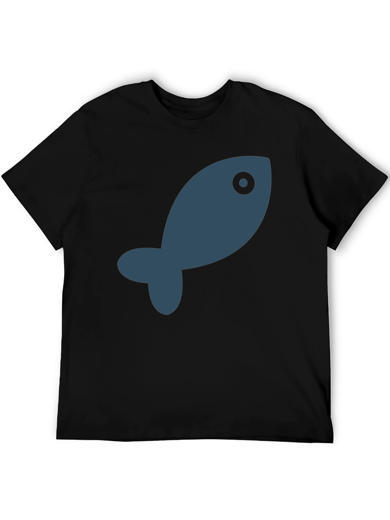 Cool Fish Graphic Black T-Shirt - 5