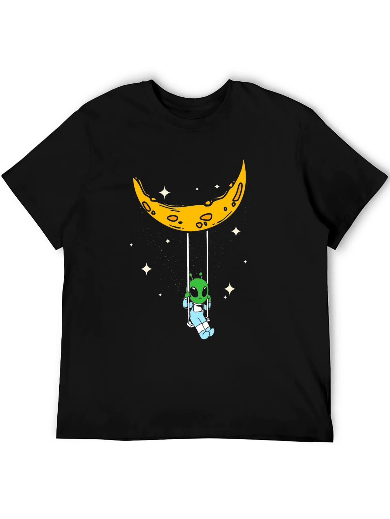 Black Alien Moon Swing Graphic Tee view 5