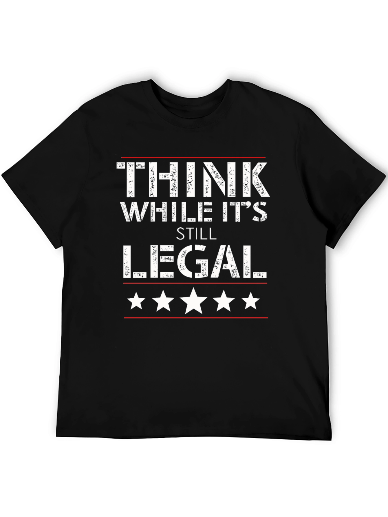 Black Think While It's Still Legal T-Shirt view 5