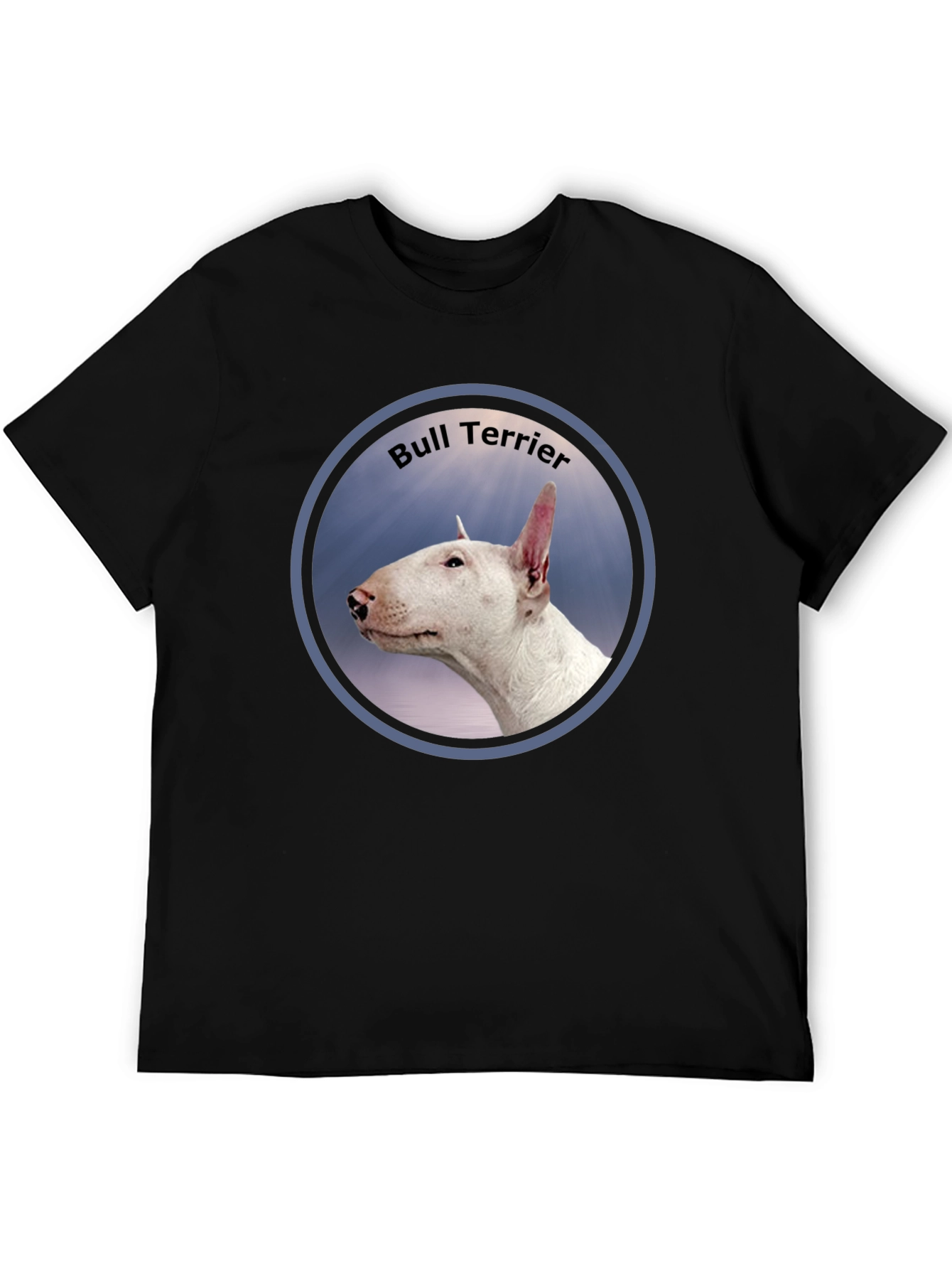 Black Bull Terrier Portrait Graphic T-Shirt view 5