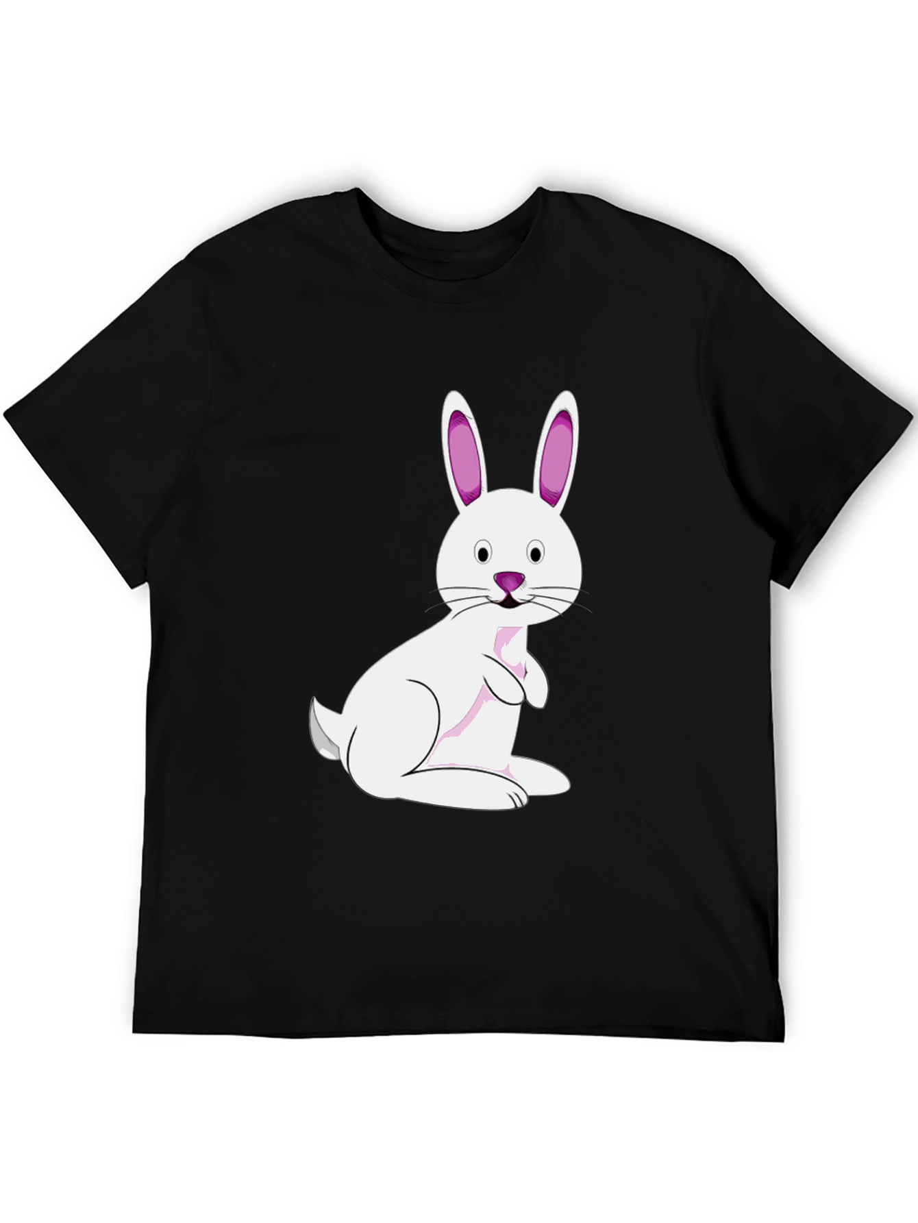 Easter Bunny Graphic Tee - Black Cotton Blend - 5