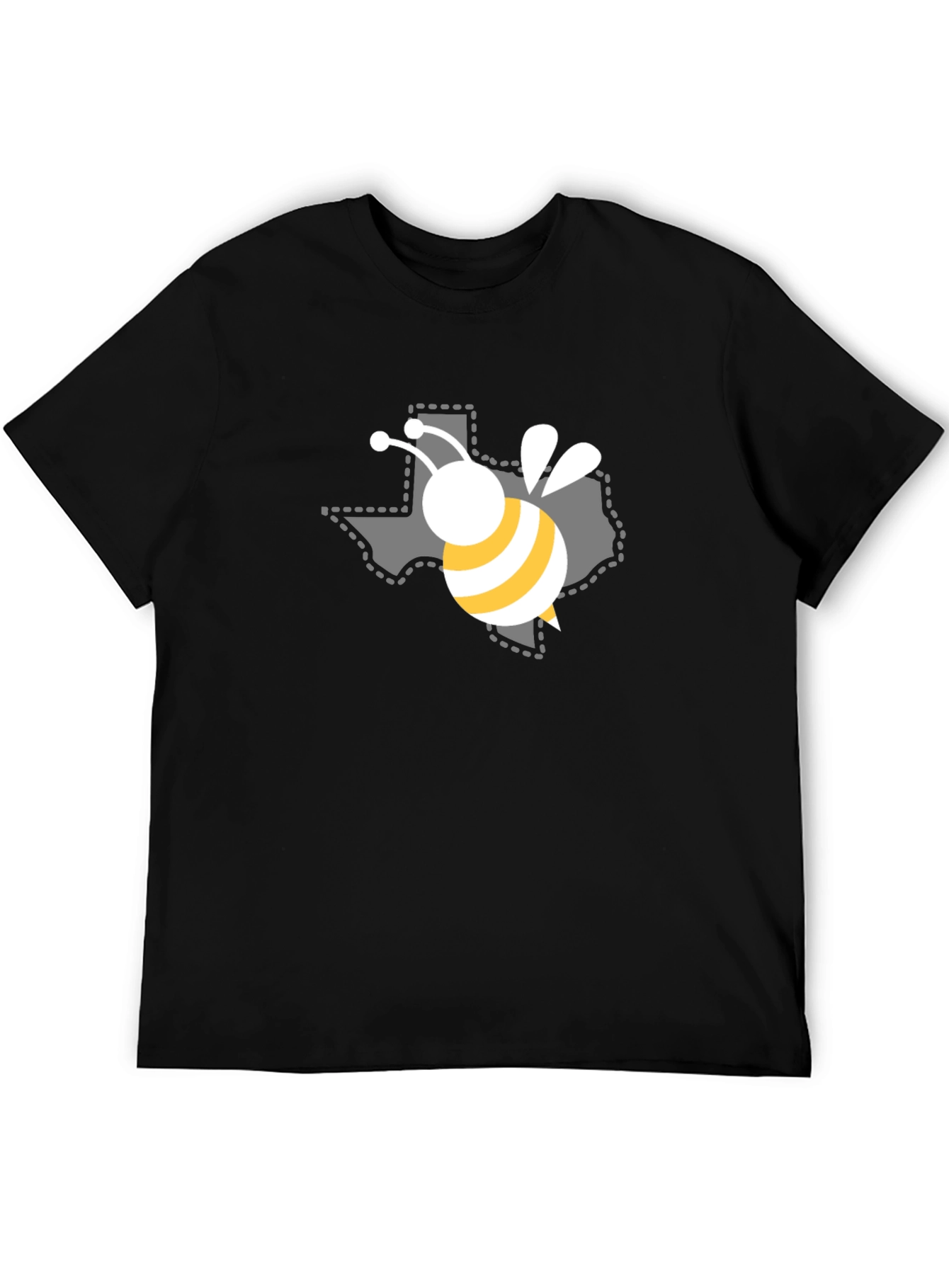 Black Texas Bee Graphic Black T-Shirt view 5