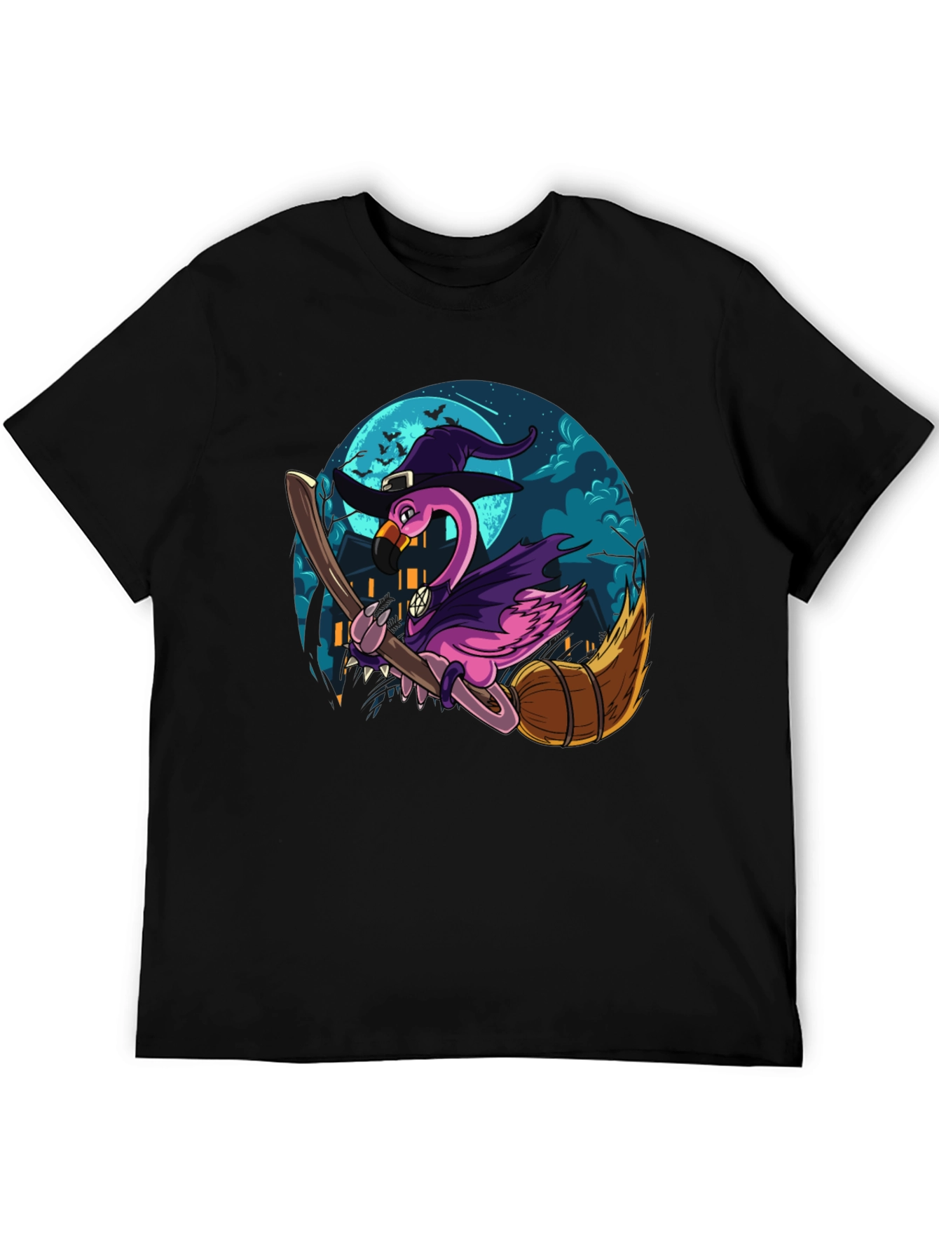 Black Witch Flamingo Graphic Tee view 5