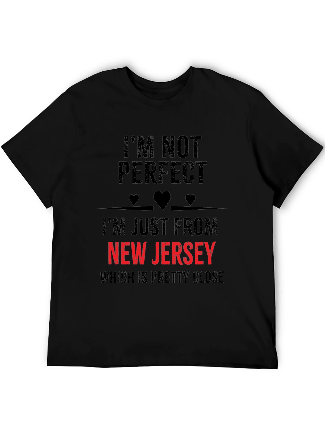 Black I'm Not Perfect New Jersey T-Shirt view 5