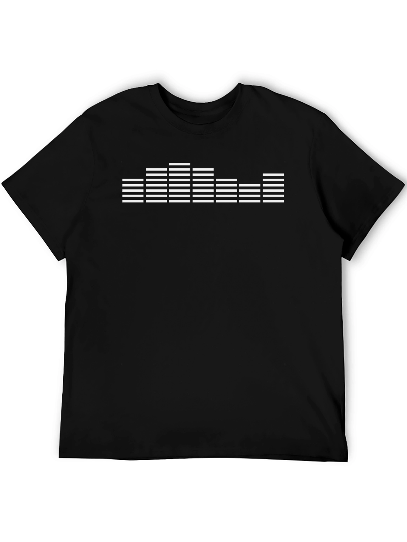 Black Equalizer Graphic Print Black T-Shirt view 5