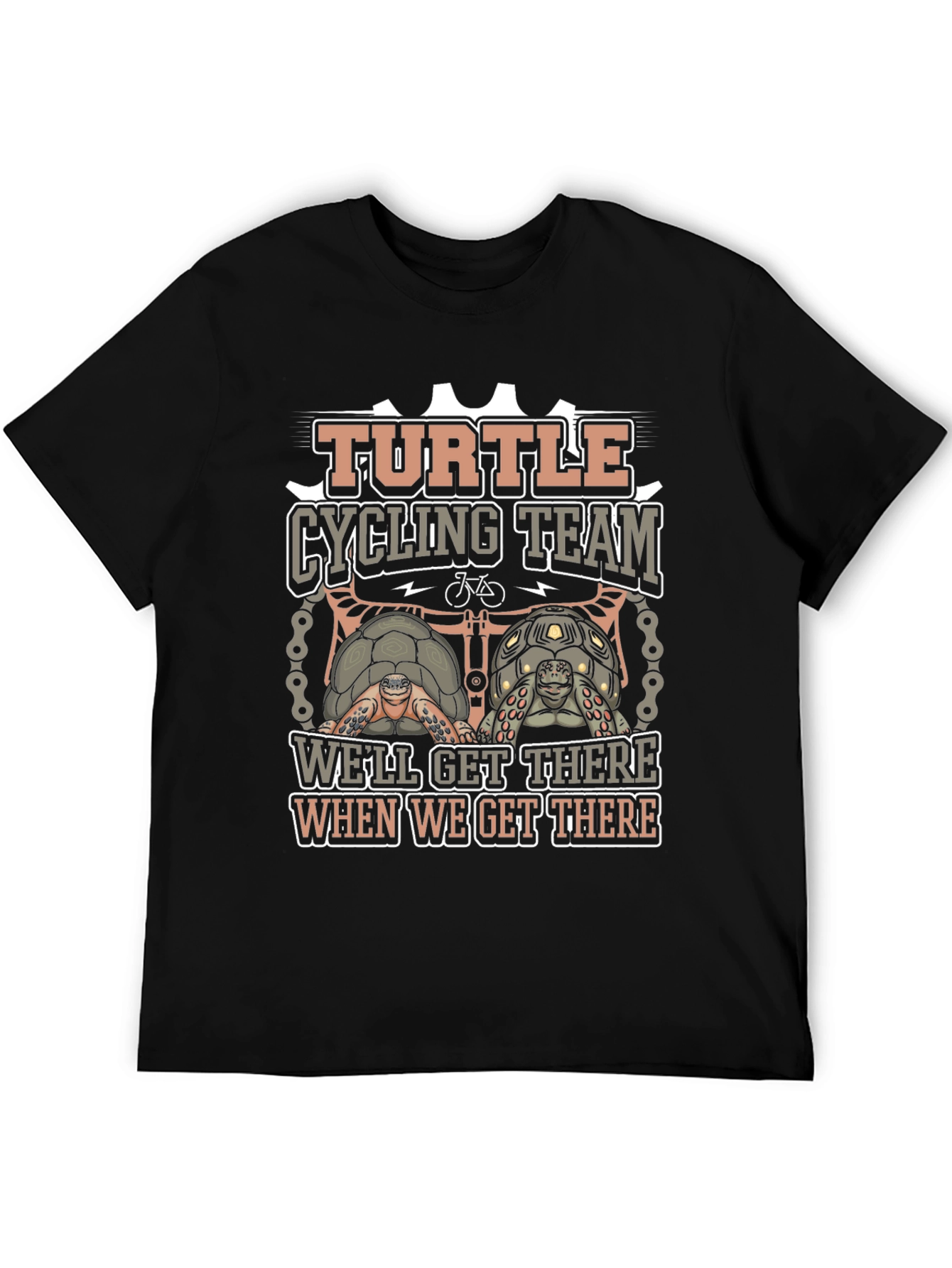 Black Turtle Cycling Team Black T-Shirt view 5