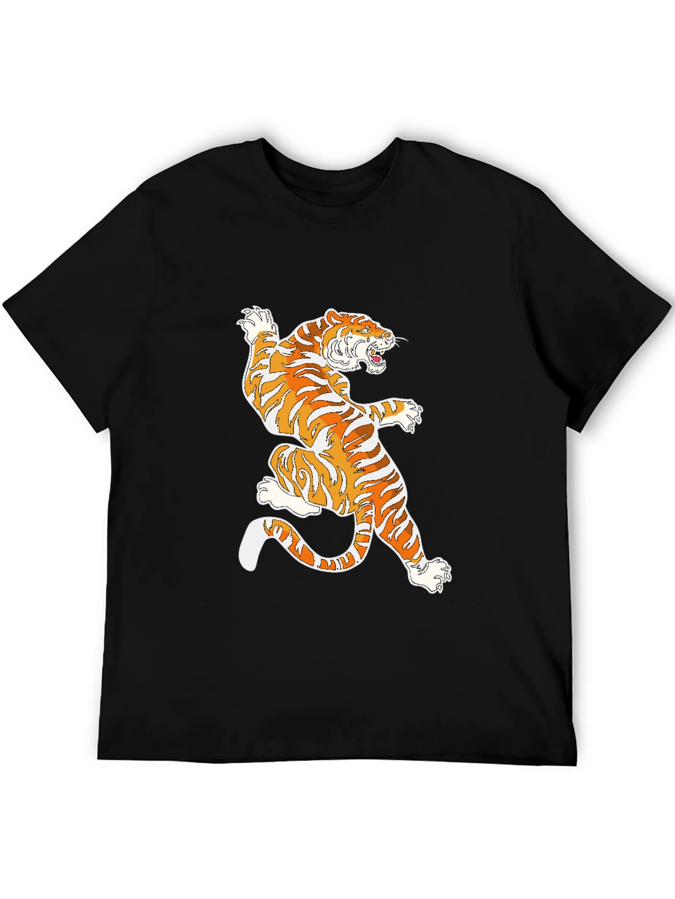 Black Tiger Graphic Black T-Shirt view 5