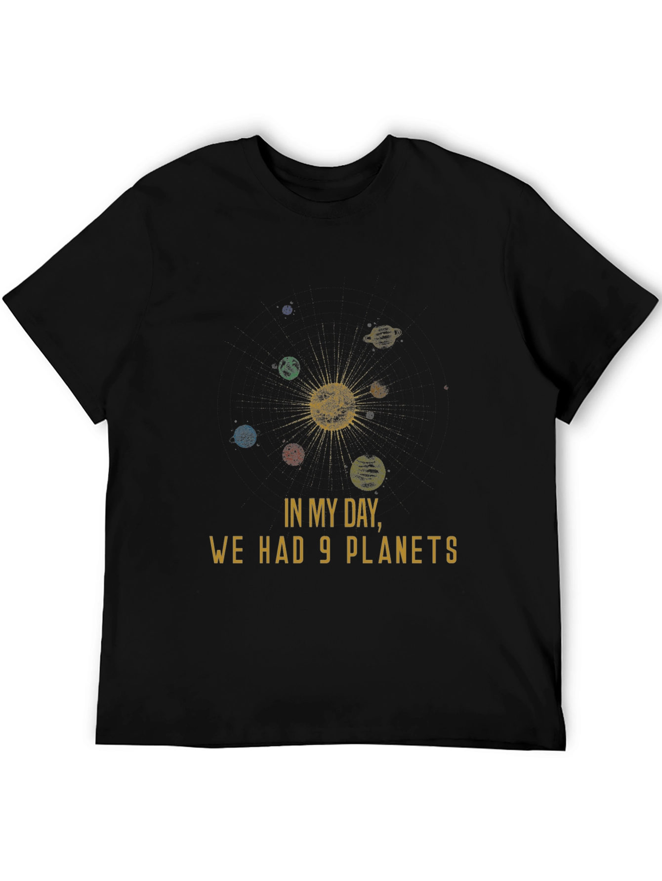 Black Retro Planet Graphic Tee - 90s Kids Humor view 5