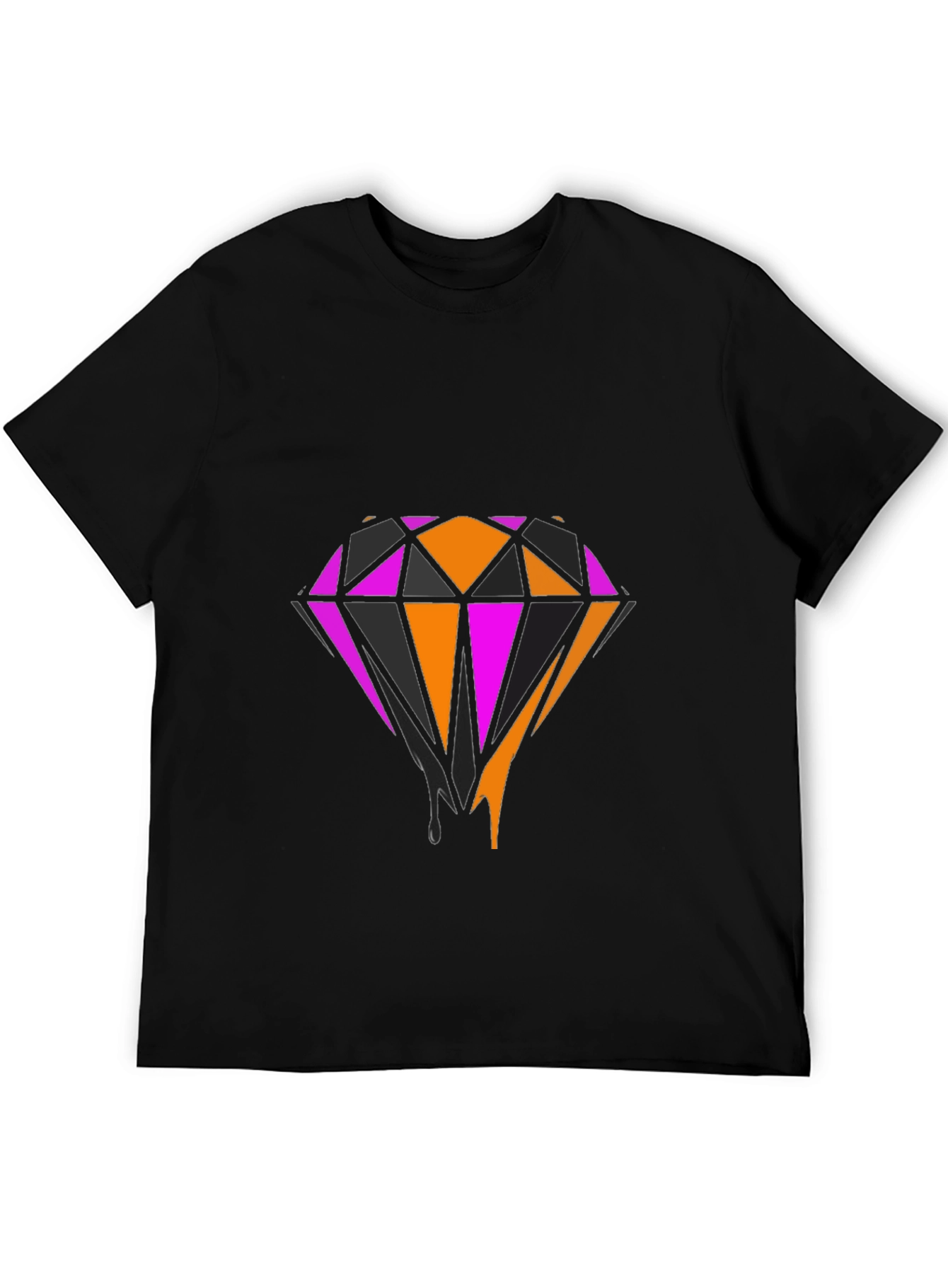 Black Bold Diamond Graphic Tee - Black view 5