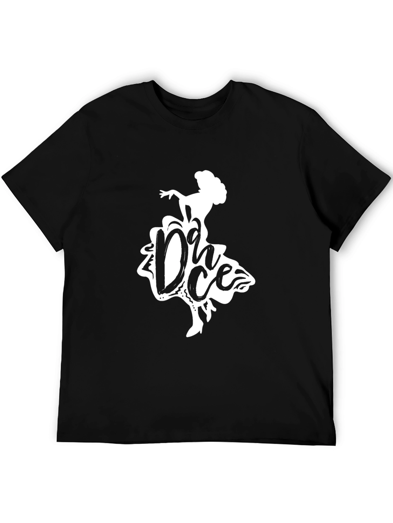 Black Dance Silhouette Black T-Shirt view 5