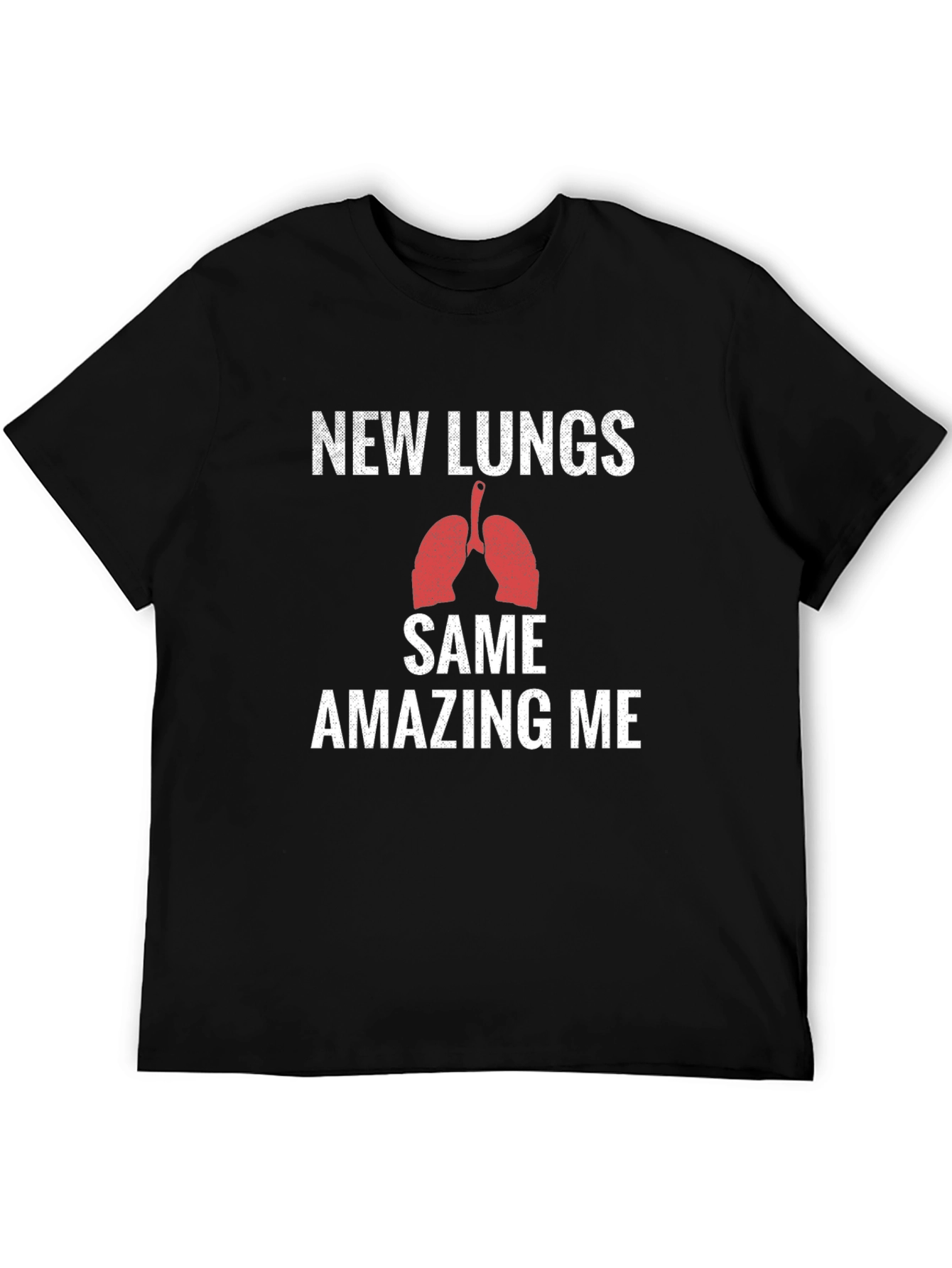 Black New Lungs Same Amazing Me Graphic T-Shirt view 5