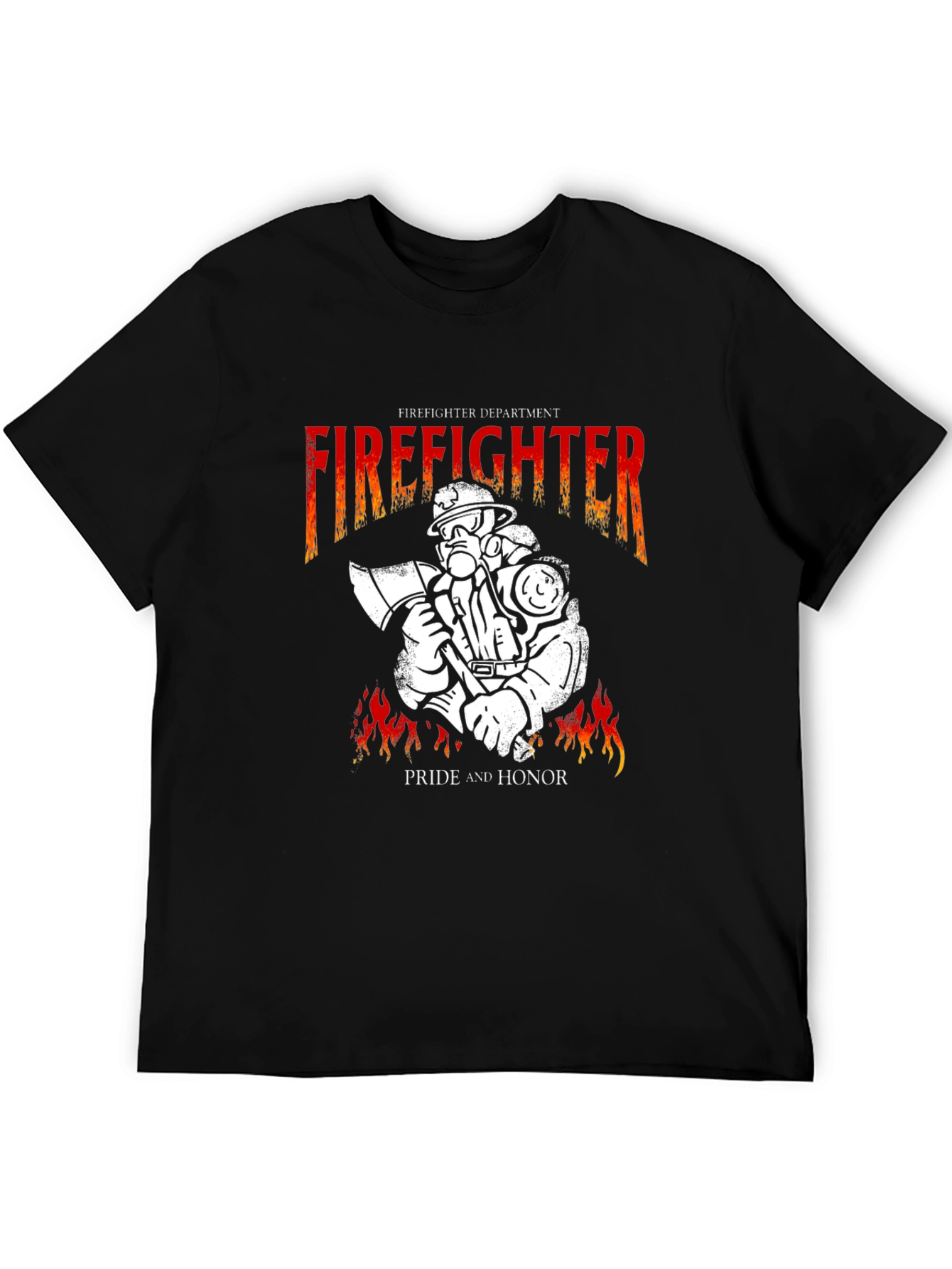 Black Firefighter Pride T-Shirt - Honor & Duty view 5