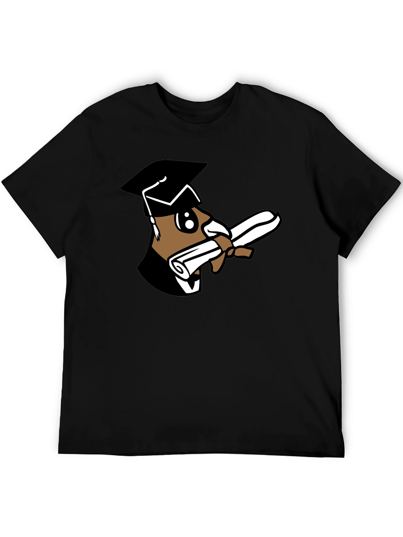 Black Graduation Bear Black T-Shirt view 5