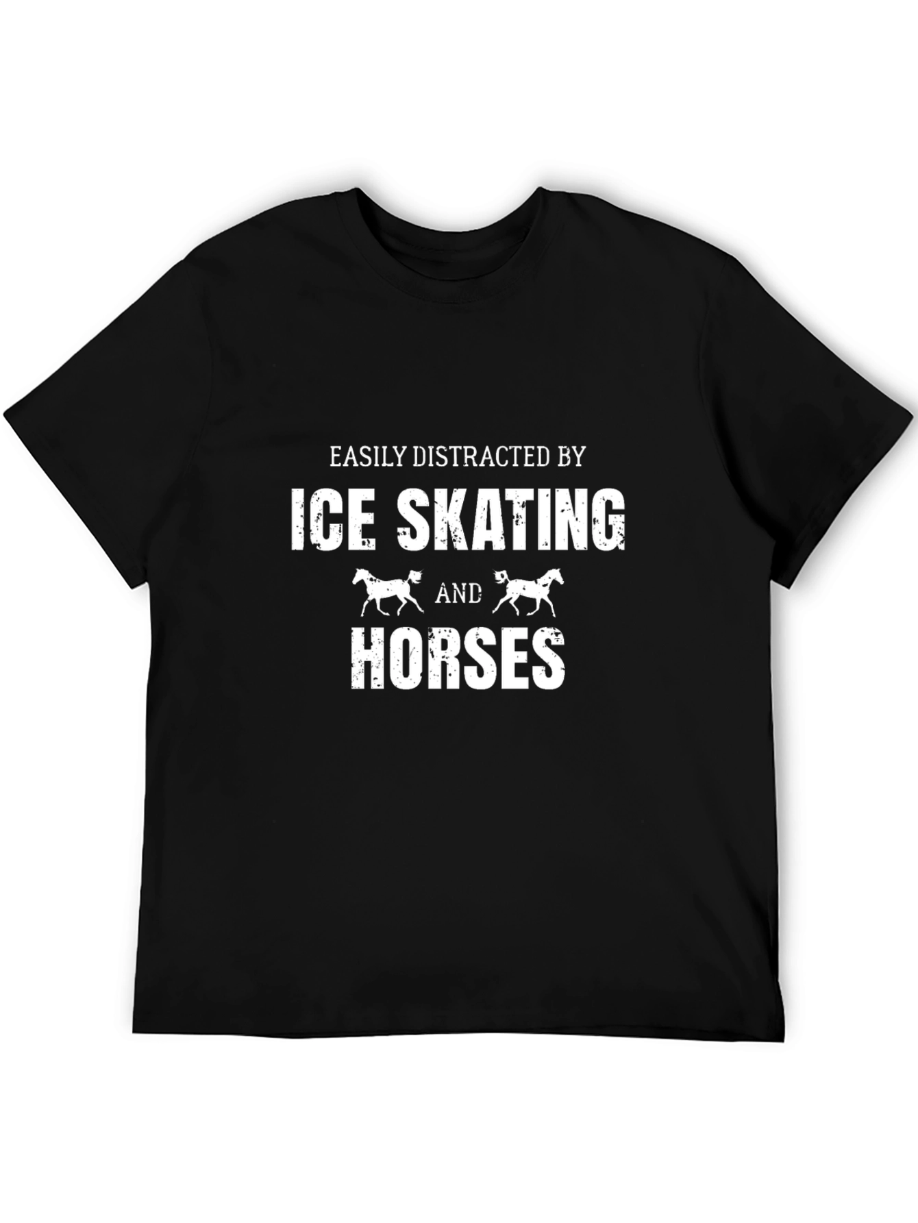 Black Ice Skating & Horses Graphic Tee view 5