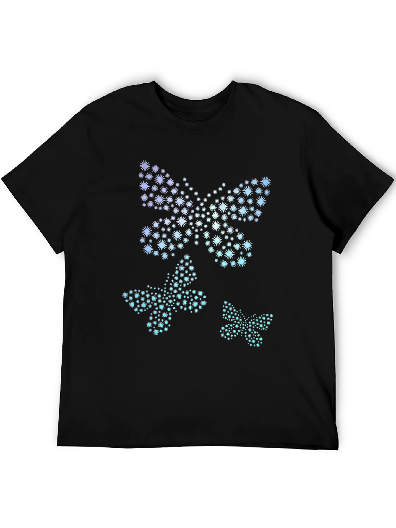 Black Starry Butterfly Graphic Tee - Black view 5