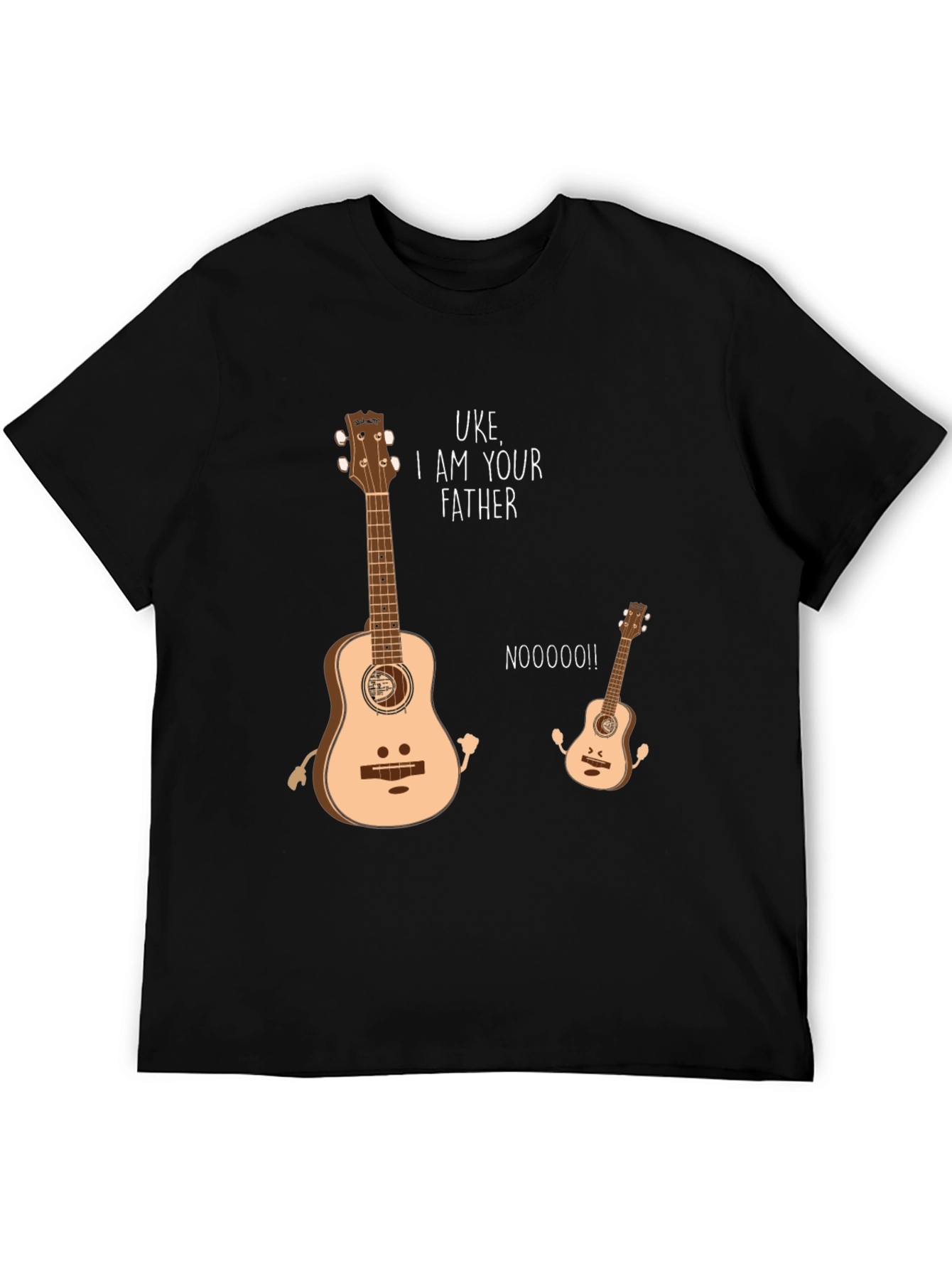 Black Uke I Am Your Father Funny Music T-Shirt view 5