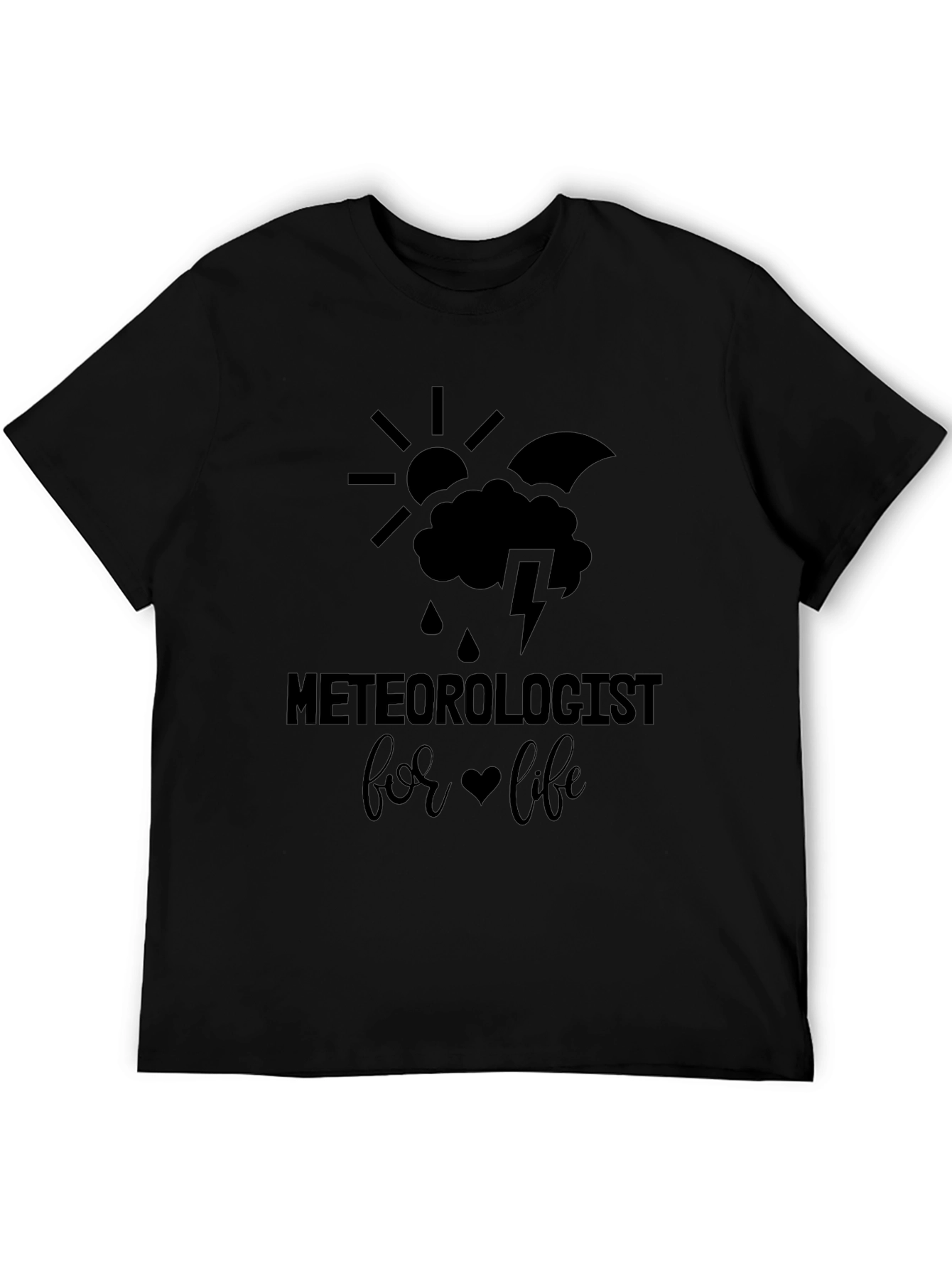 Black Meteorologist for Life Graphic T-Shirt view 5